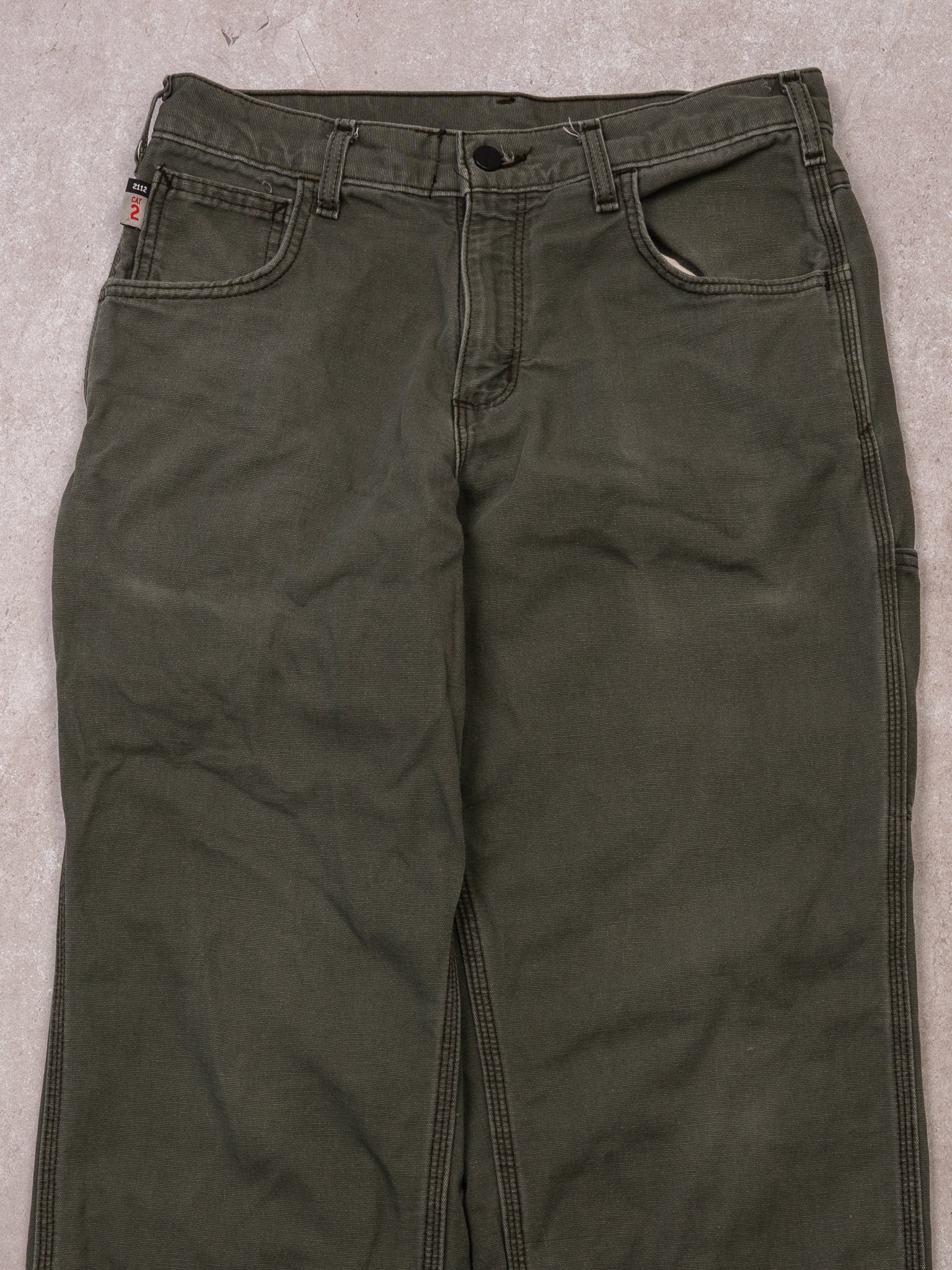 Vintage Washed Green Original Fit FR Carhartt Cargo Pants (30 x 30)