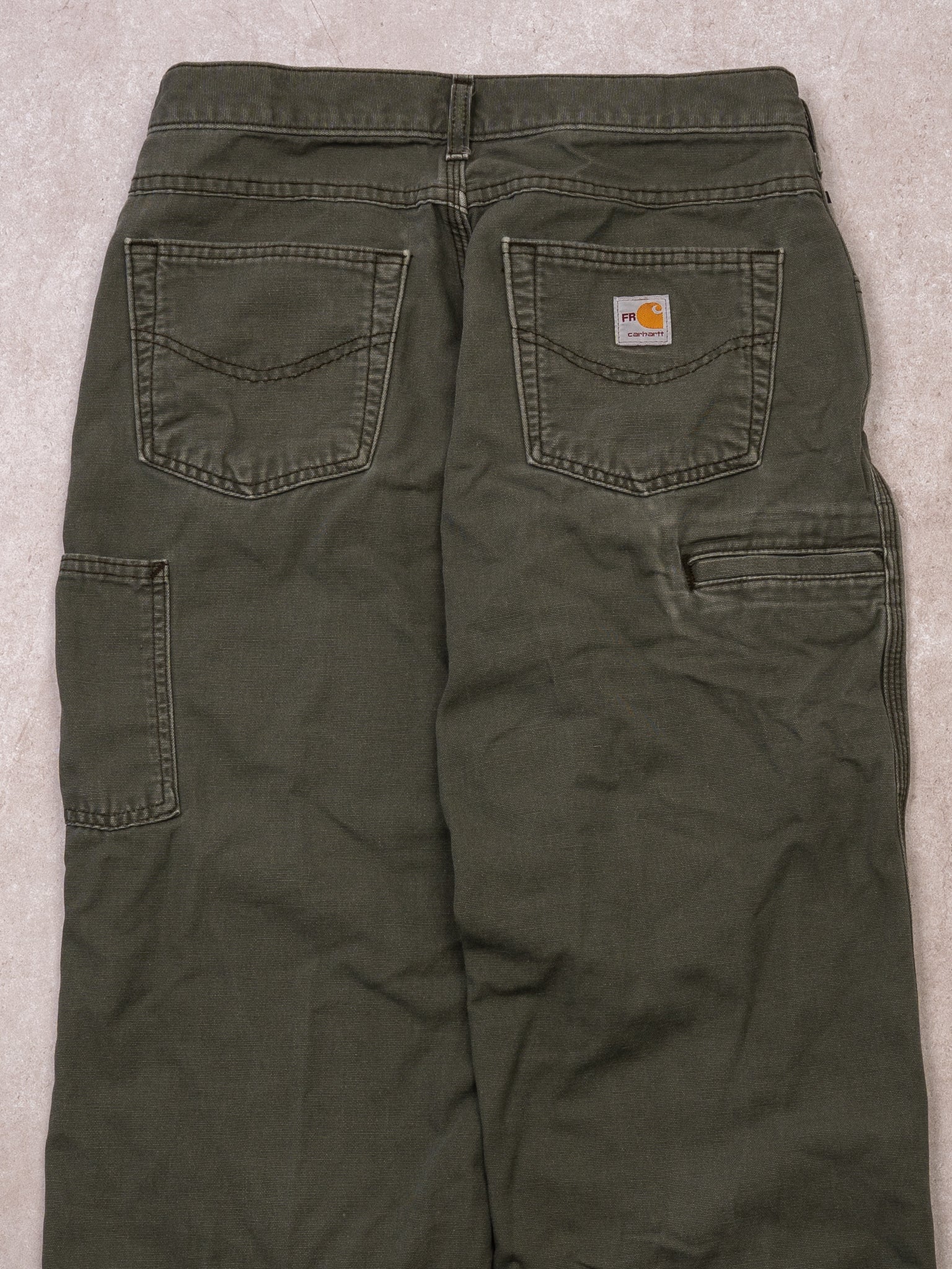 Vintage Washed Green Original Fit FR Carhartt Cargo Pants (30 x 30)