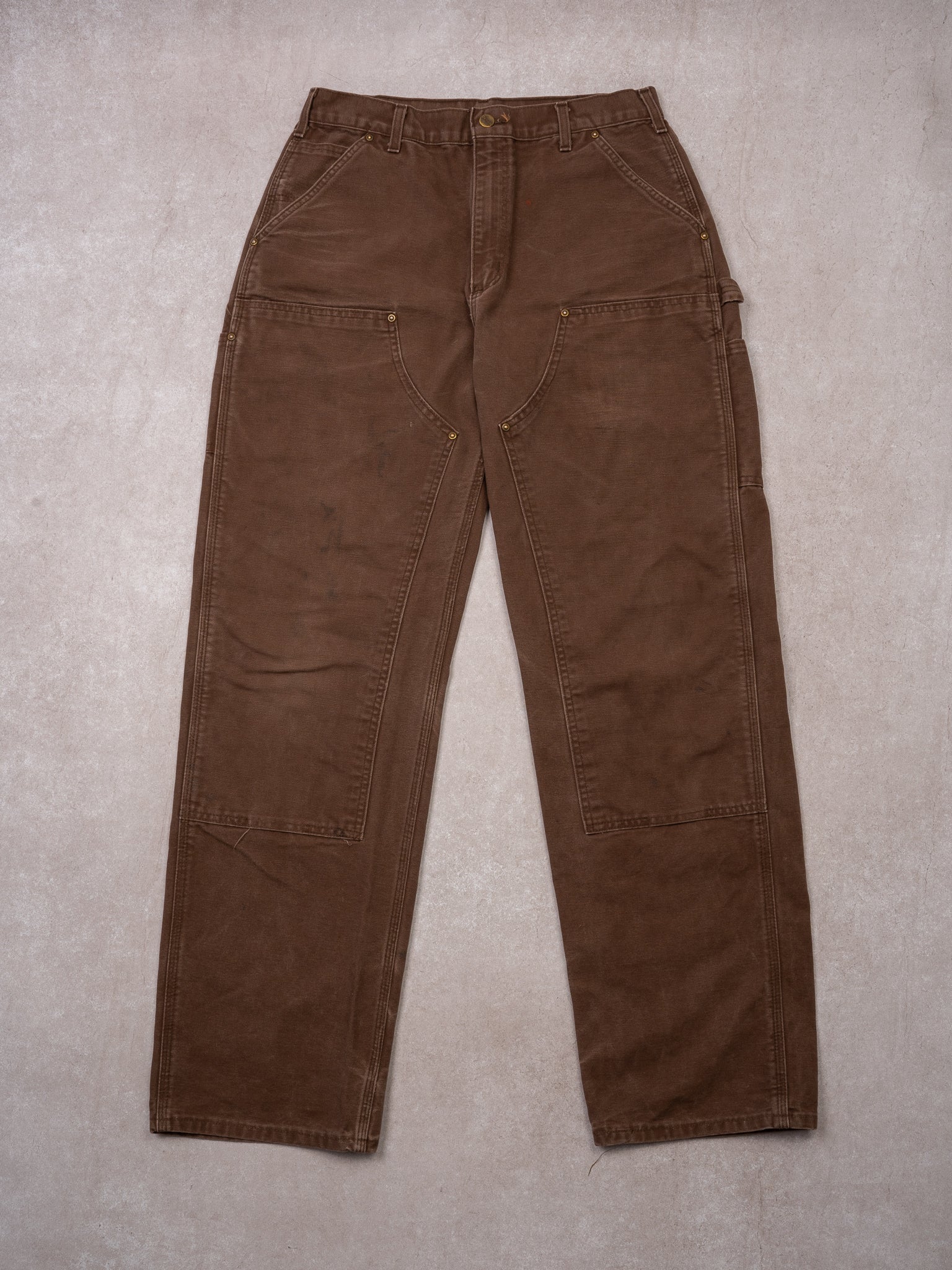 Vintage 90s Brown Double Knee Cargo Pants (32 x 34)