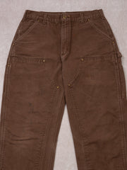 Vintage 90s Brown Double Knee Cargo Pants (32 x 34)