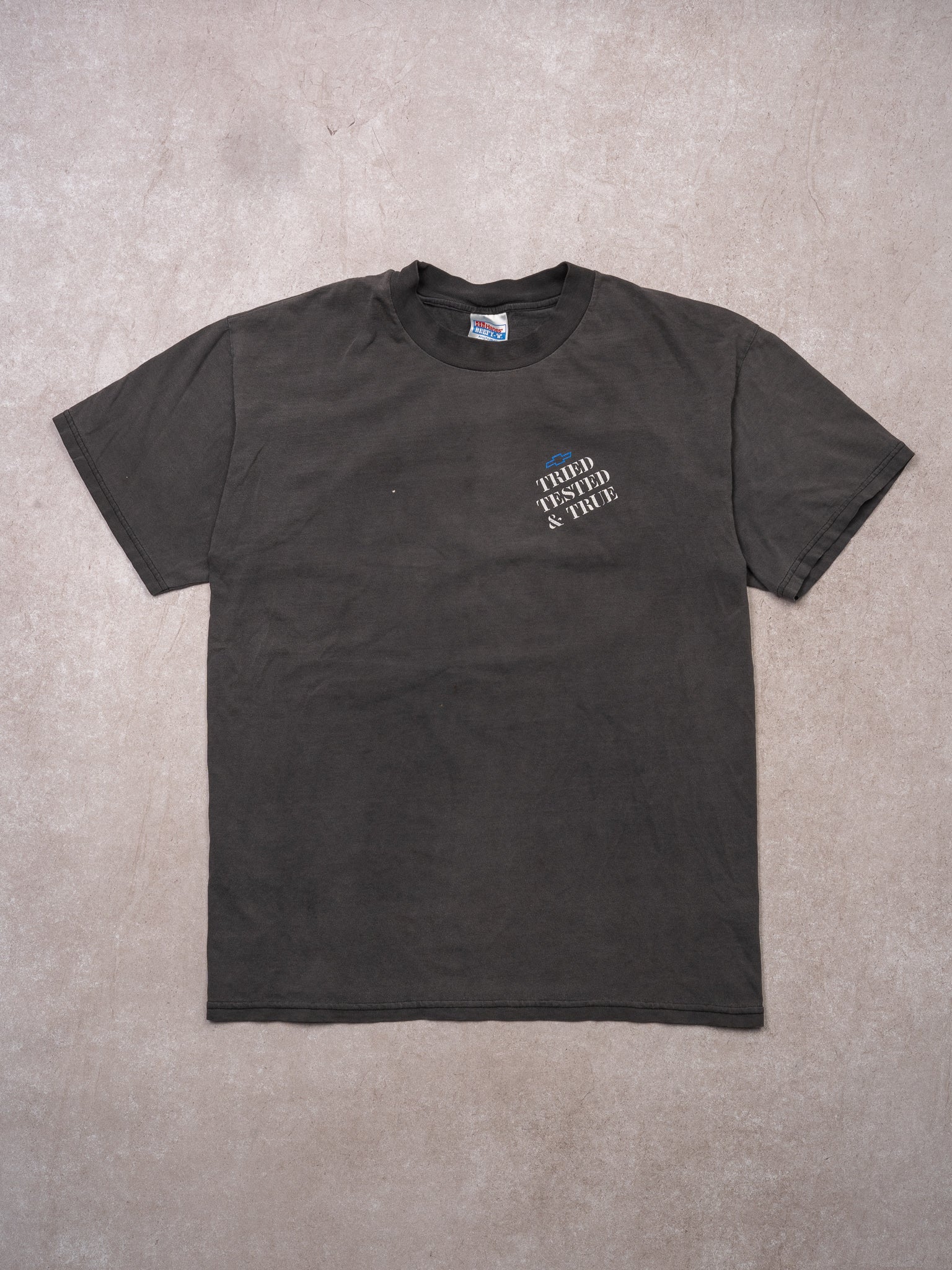 Vintage Grey Tried, Tested and True Chevrolet Tee (M)
