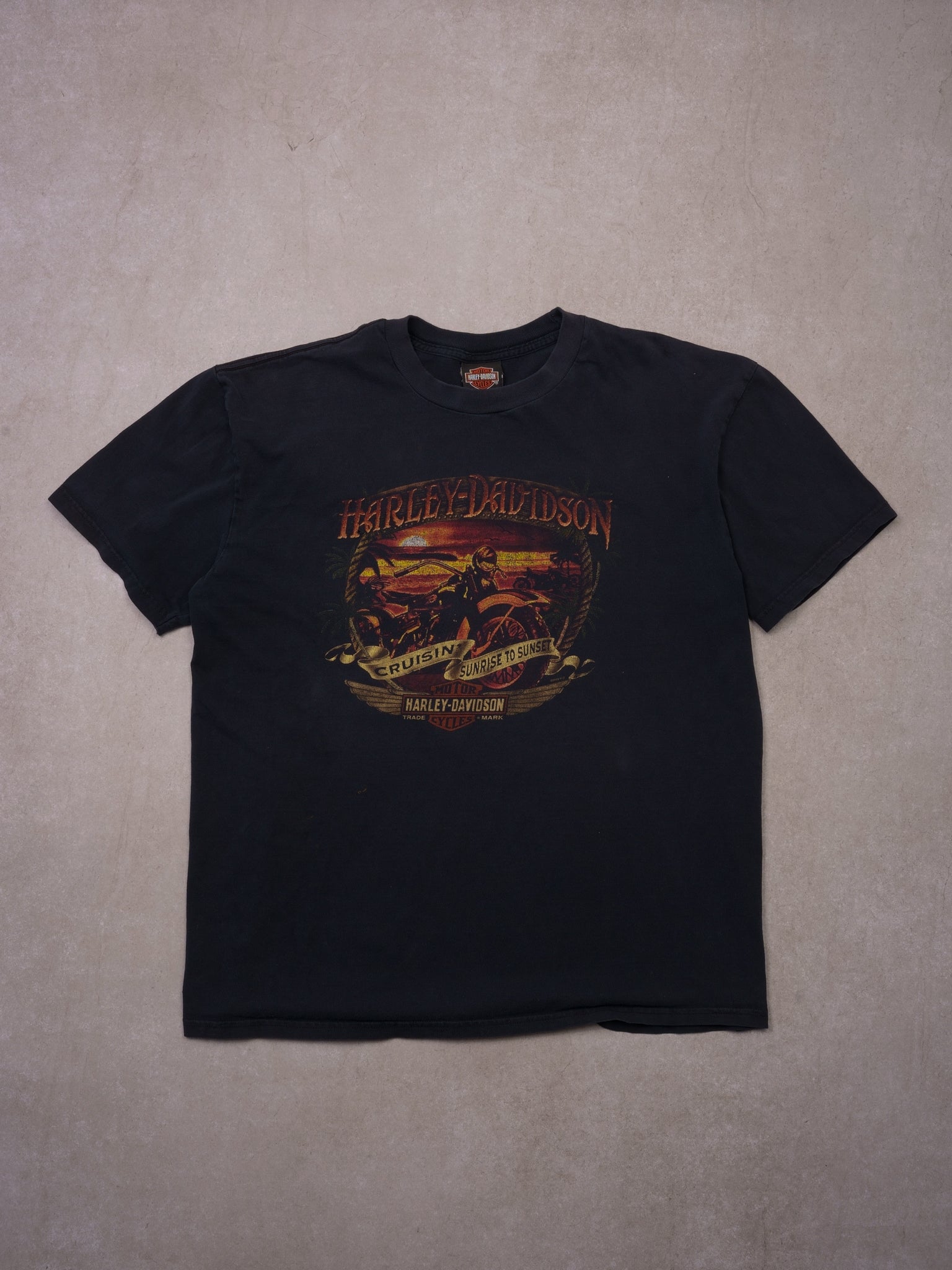 Vintage 08' Cruisin' "Sunrise to Sunset" Mosco Russia Harley Davidson Tee (L)