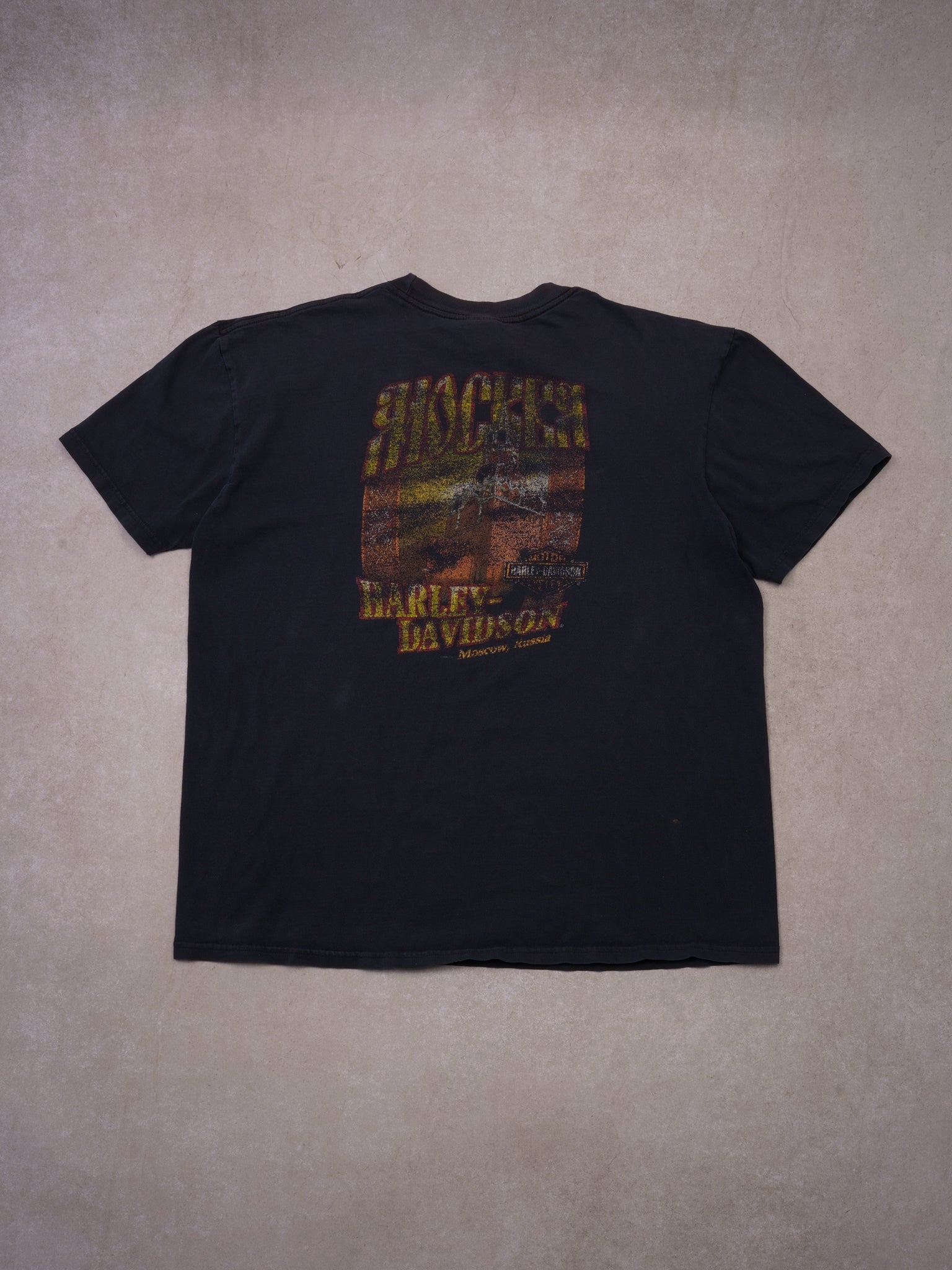 Vintage 08' Cruisin' "Sunrise to Sunset" Mosco Russia Harley Davidson Tee (L)