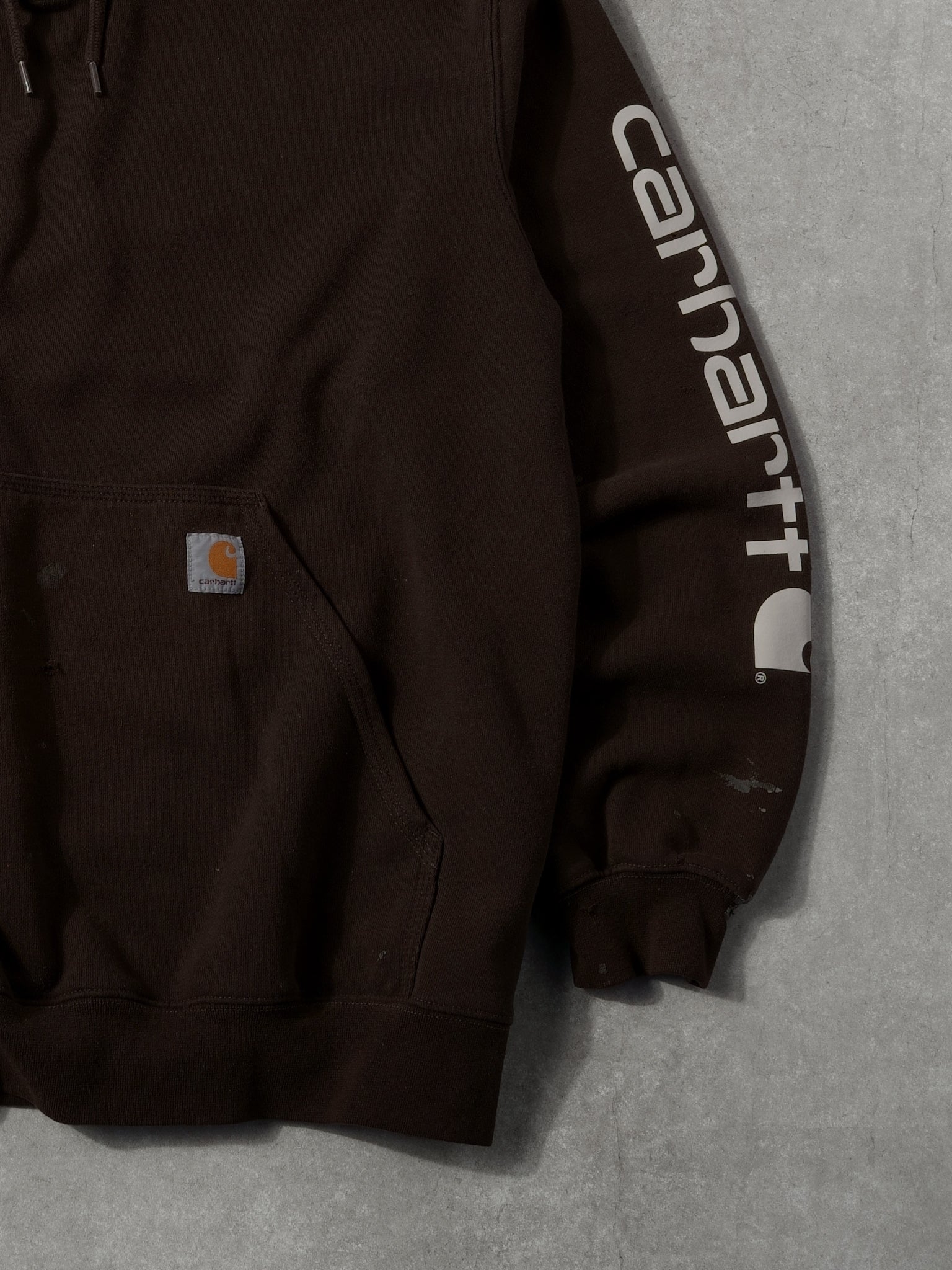Vintage Y2K Brown Original Fit Carhartt Blank Hoodie (XL)