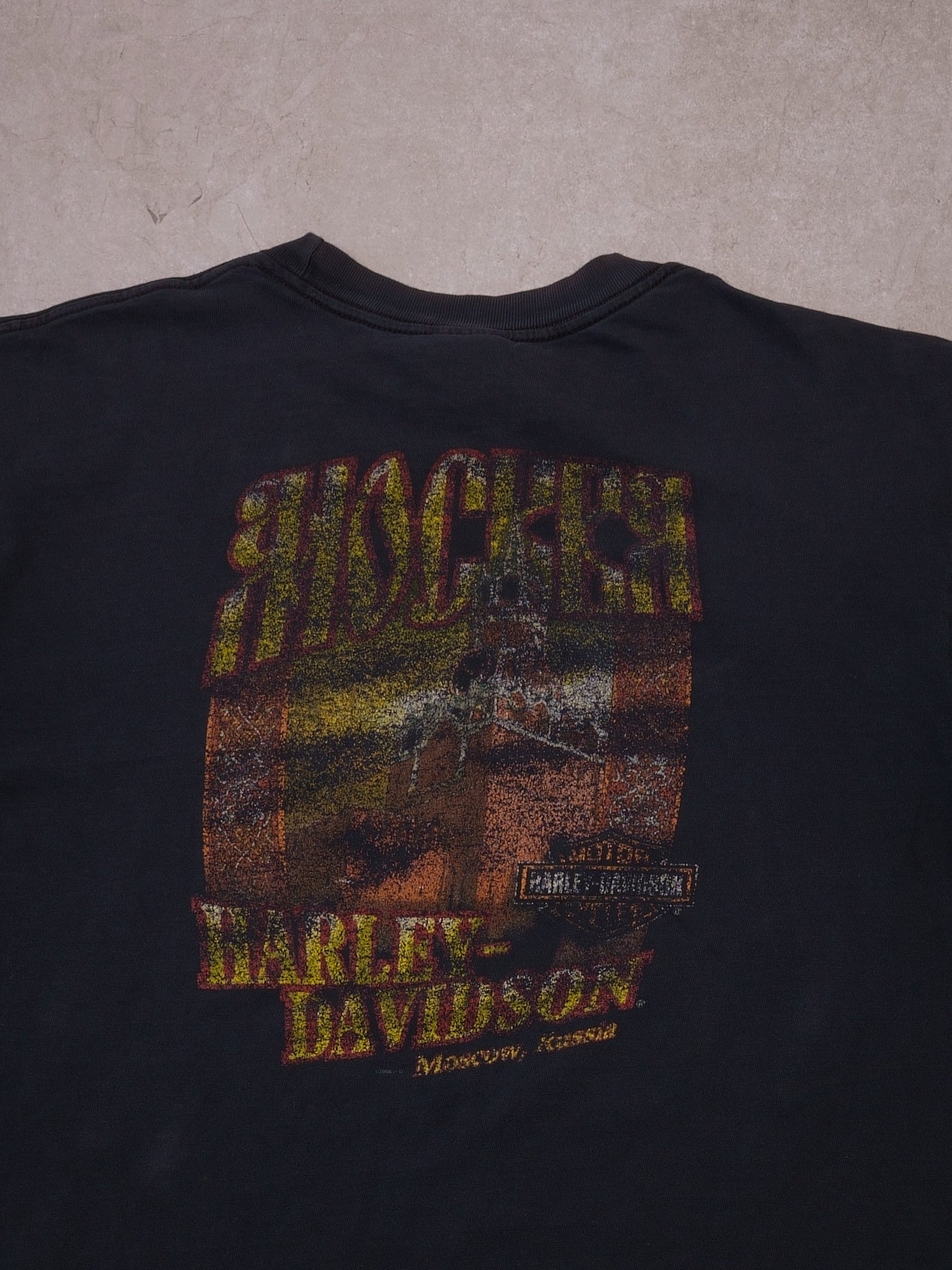 Vintage 08' Cruisin' "Sunrise to Sunset" Mosco Russia Harley Davidson Tee (L)