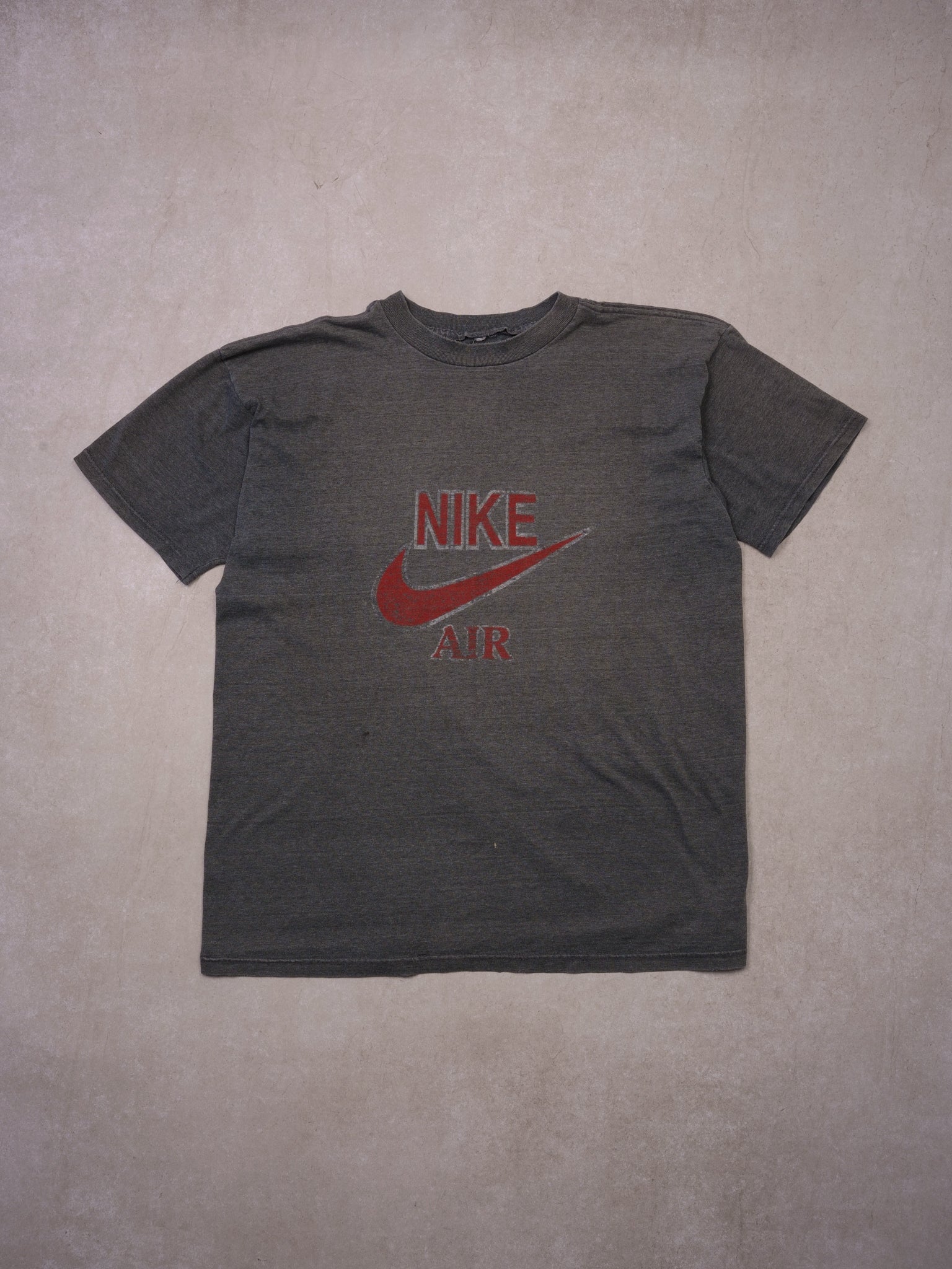 Vintage 80s Dark Grey Nike Air Bootleg Graphic Tee (M)