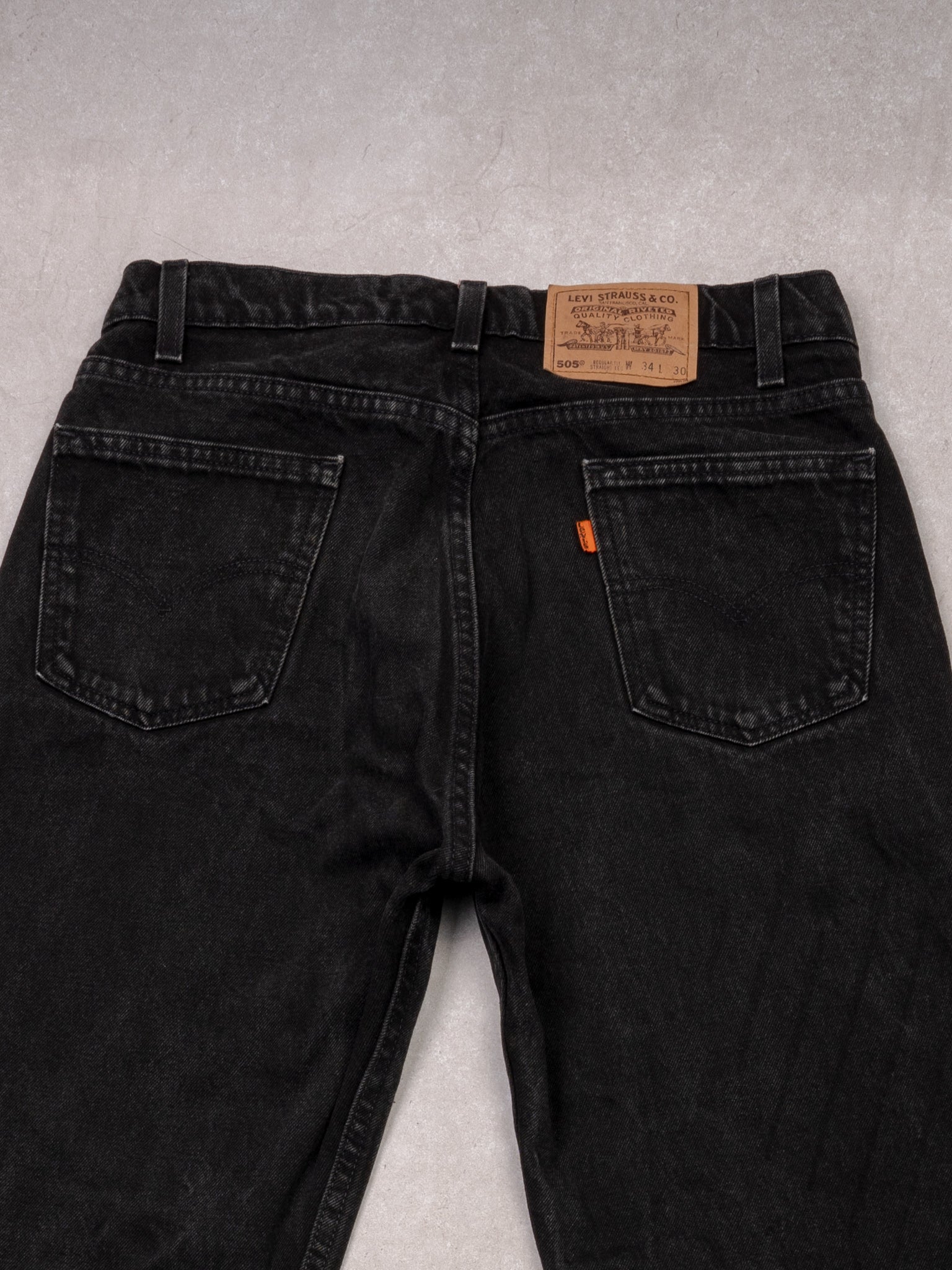 Vintage 80s Black Levi 505 Denim Jean (30x30)