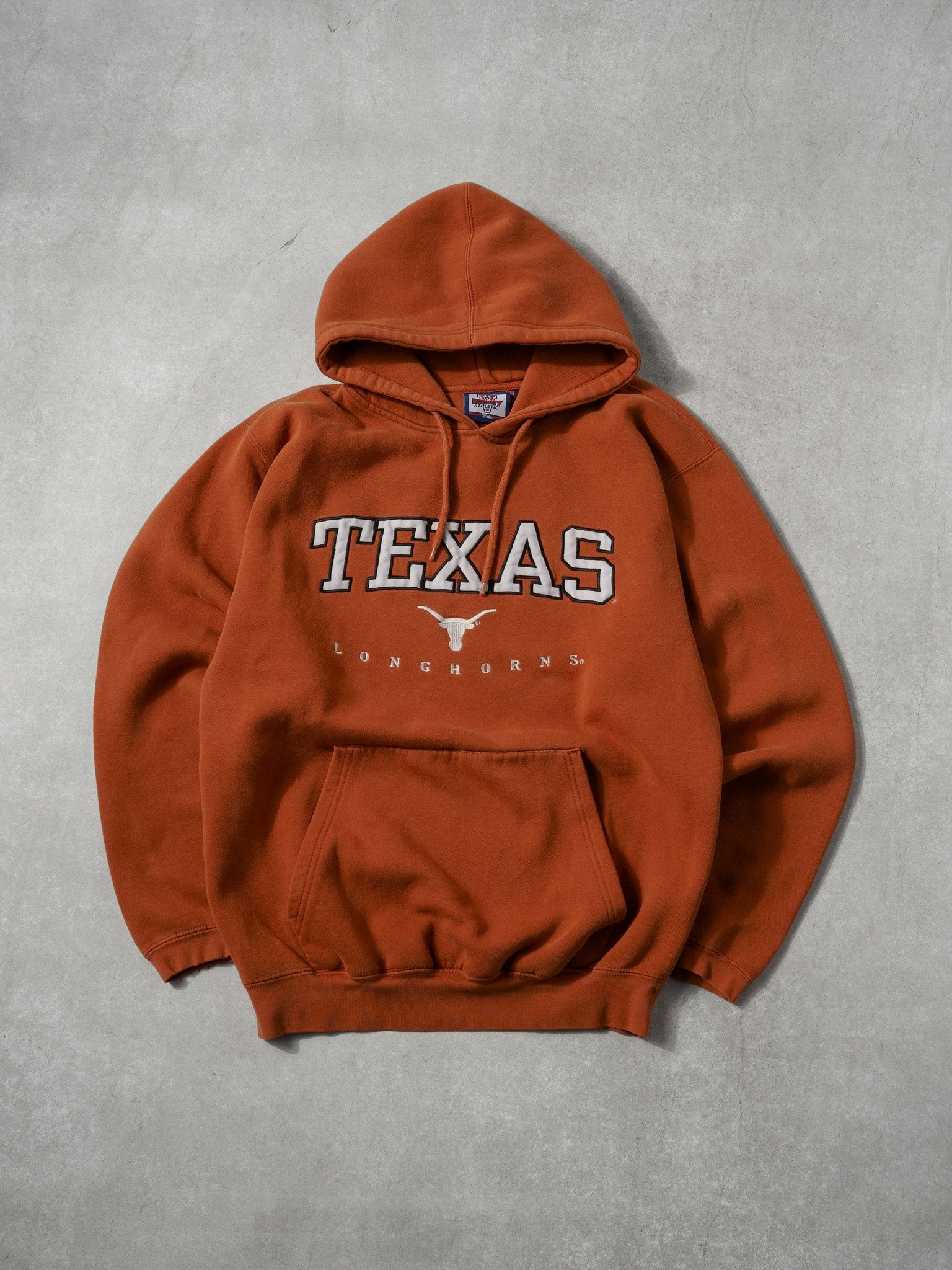 Vintage 90s Orange Texas Longhorn Embroidered Hoodie (M/L)