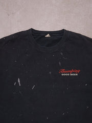 Vintage Washed Black "Thumping Good Beer" Tee (L)