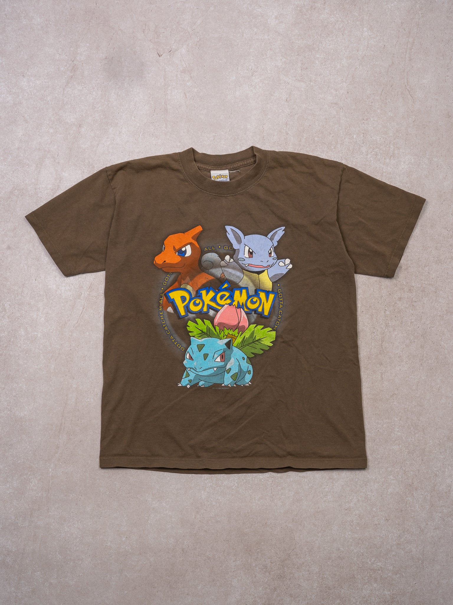 Vintage '99 Brown Pokemon Authentic Baby Tee (XS)