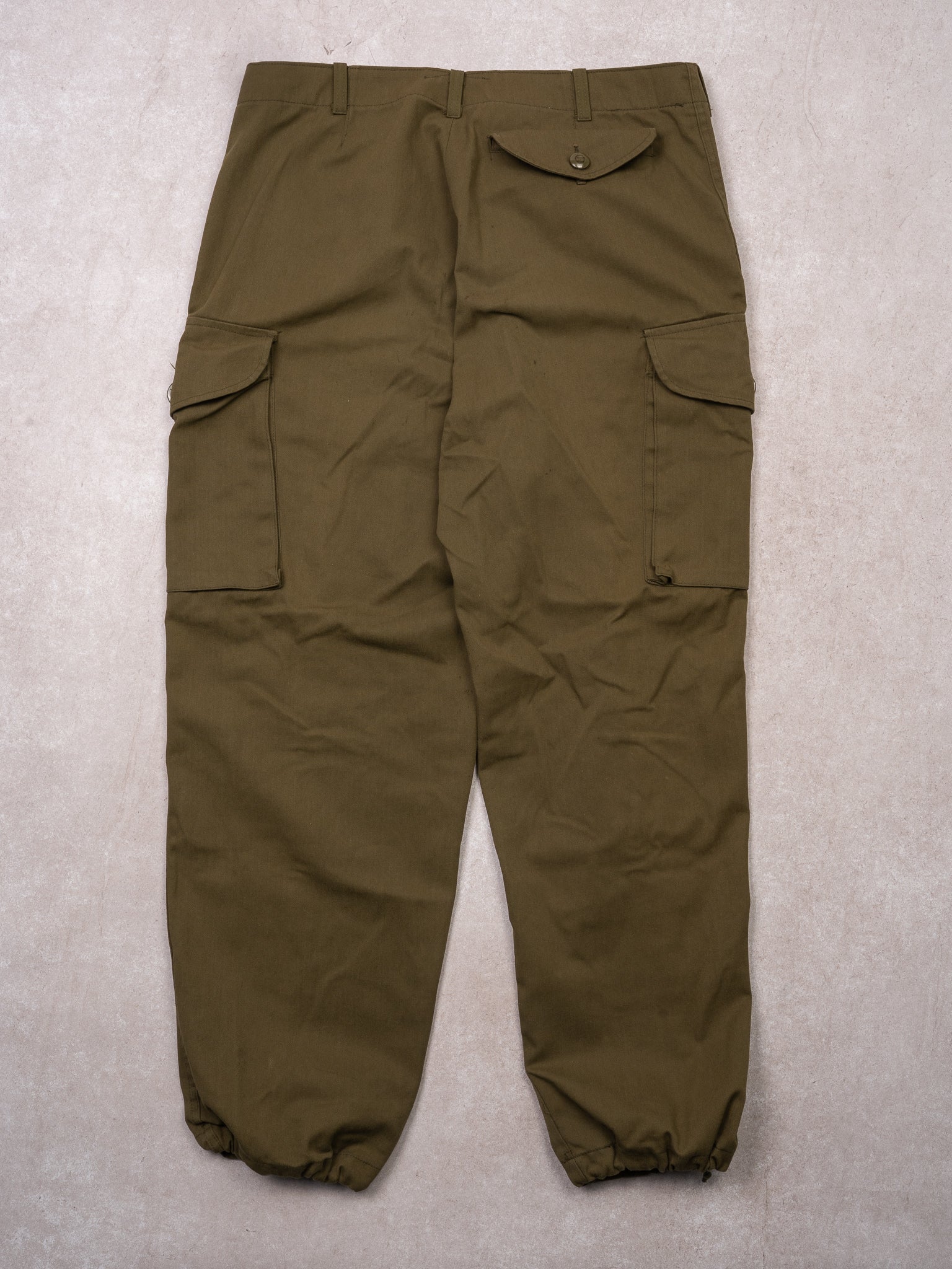 Vintage Green Army Outer Shell Combat Pants (36 x 30)