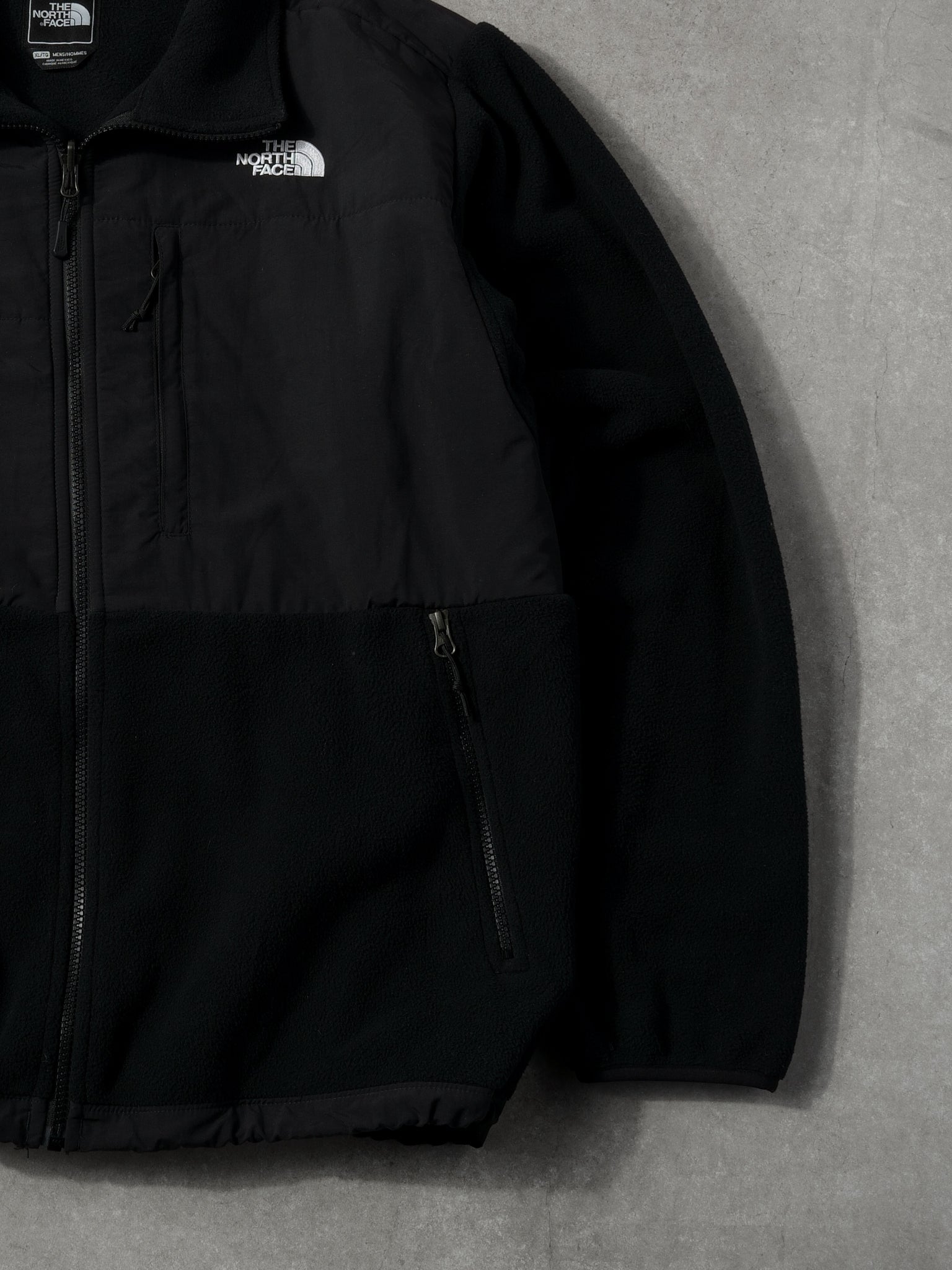 Vintage 90s Black Northface Denali Fleece Zipup Sweater (XL)