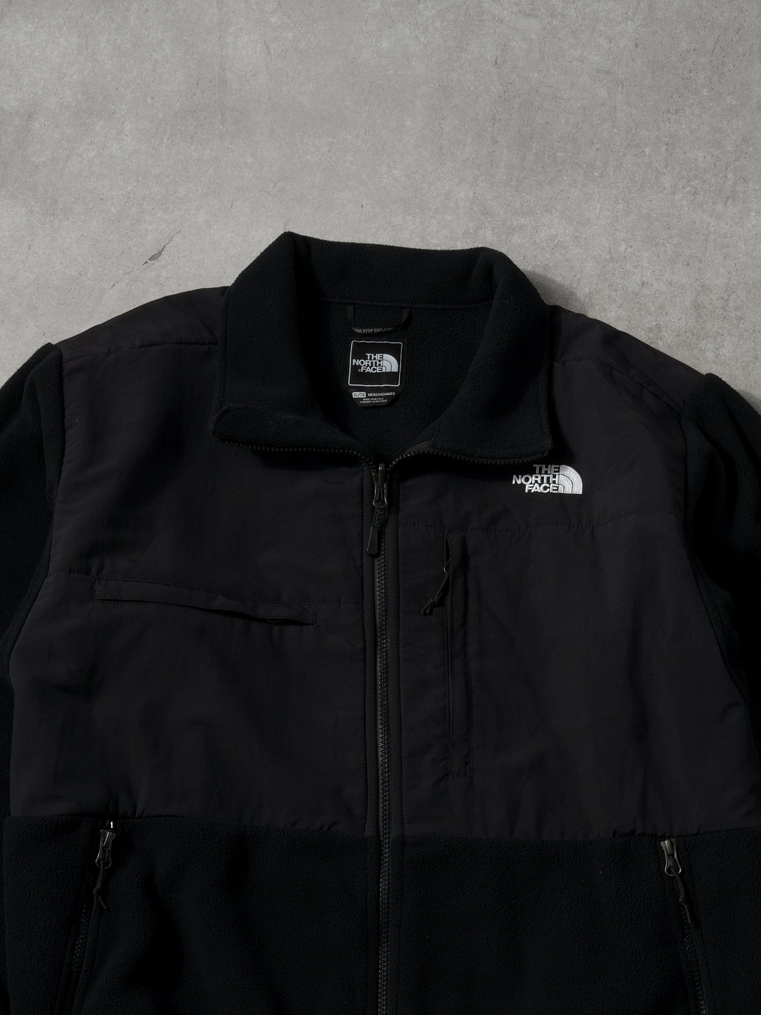 Vintage 90s Black Northface Denali Fleece Zipup Sweater (XL)