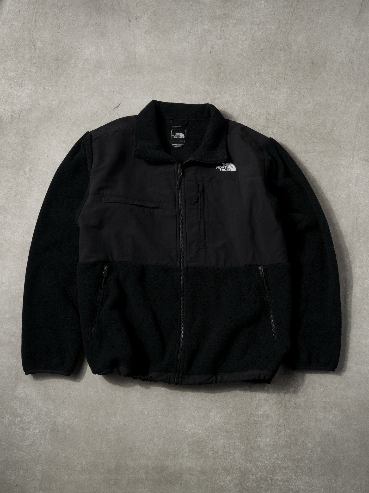 Vintage 90s Black Northface Denali Fleece Zipup Sweater (XL)