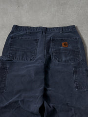 Vintage 90s Washed Navy Carhartt Original Dungeree Fit Carpenter Pants (34x31)