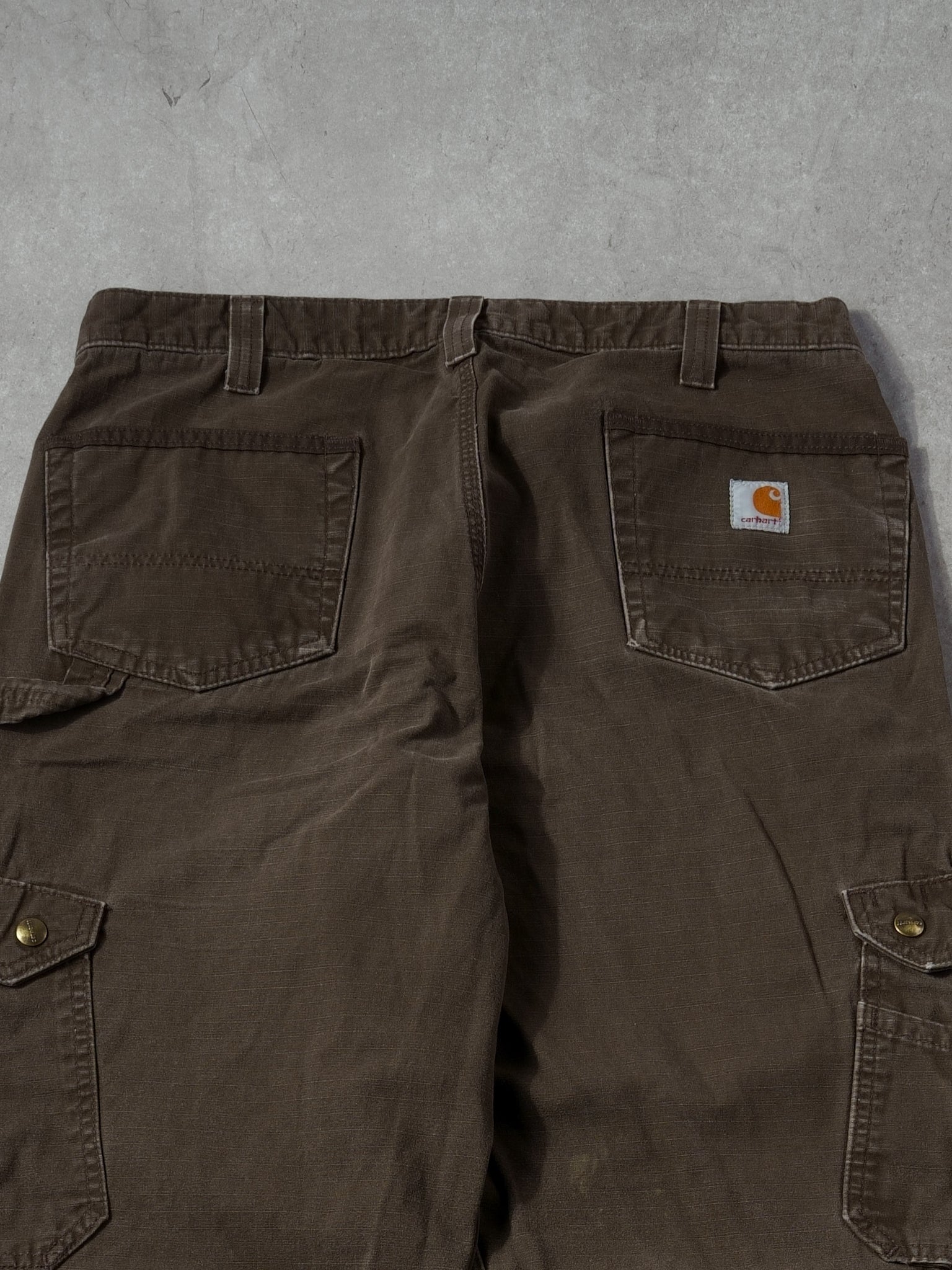 Vintage 90s Brown Carhartt Dungeree Fit Cargo Pants (36x29)