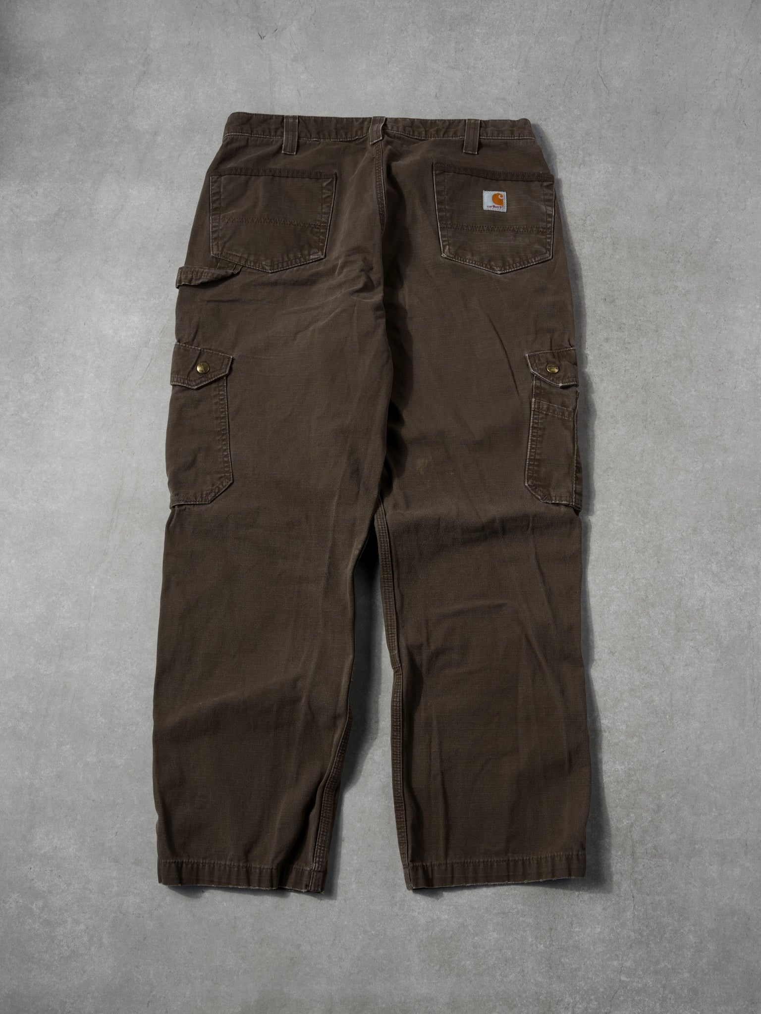 Vintage 90s Brown Carhartt Dungeree Fit Cargo Pants (36x29)