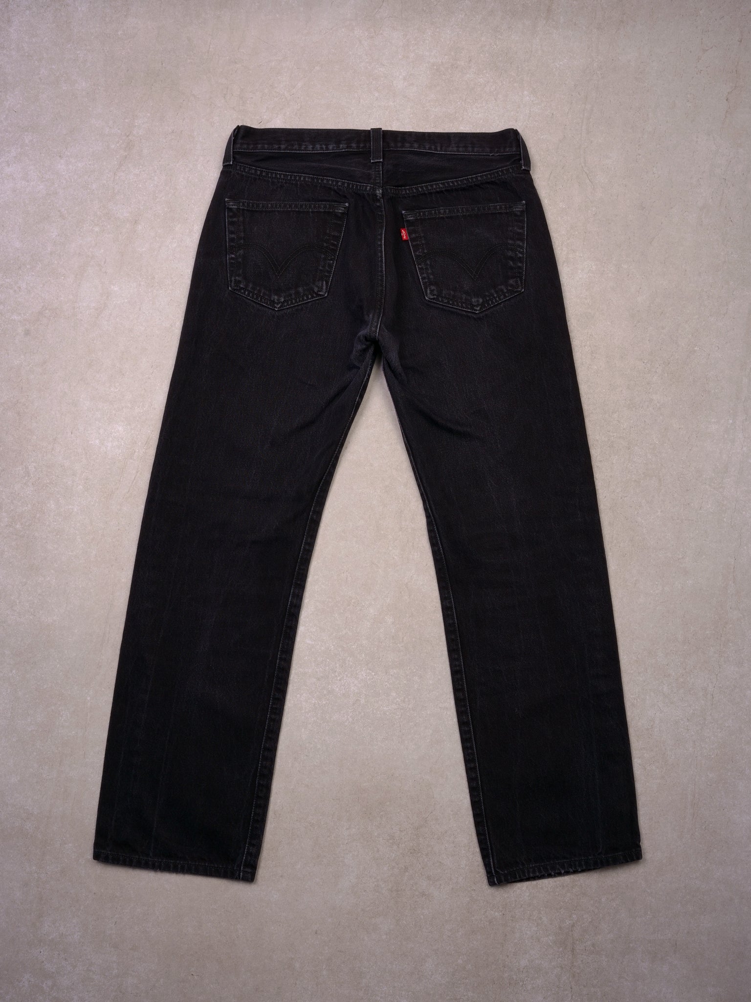Vintage Black Levi's 501 Straight Leg Button Fly Denim Jeans (32x29)