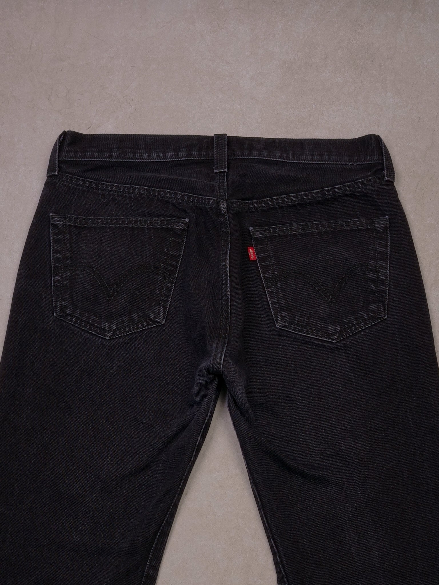 Vintage Black Levi's 501 Straight Leg Button Fly Denim Jeans (32x29)