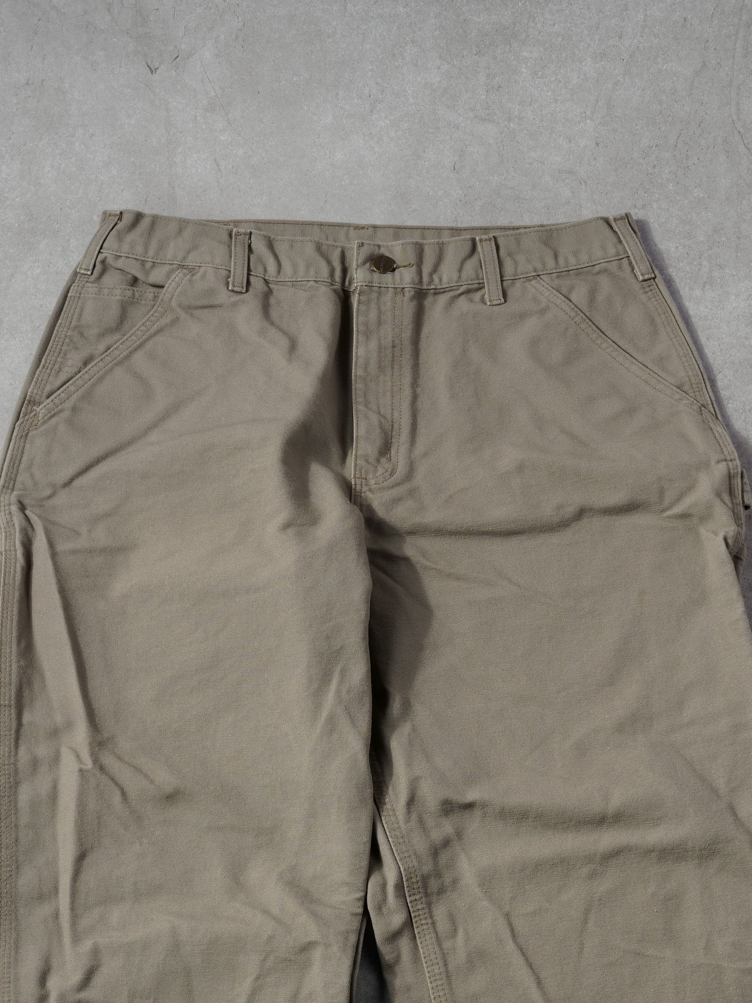 Vintage 90s Beige Carhartt Carpenter Pants (34x31)