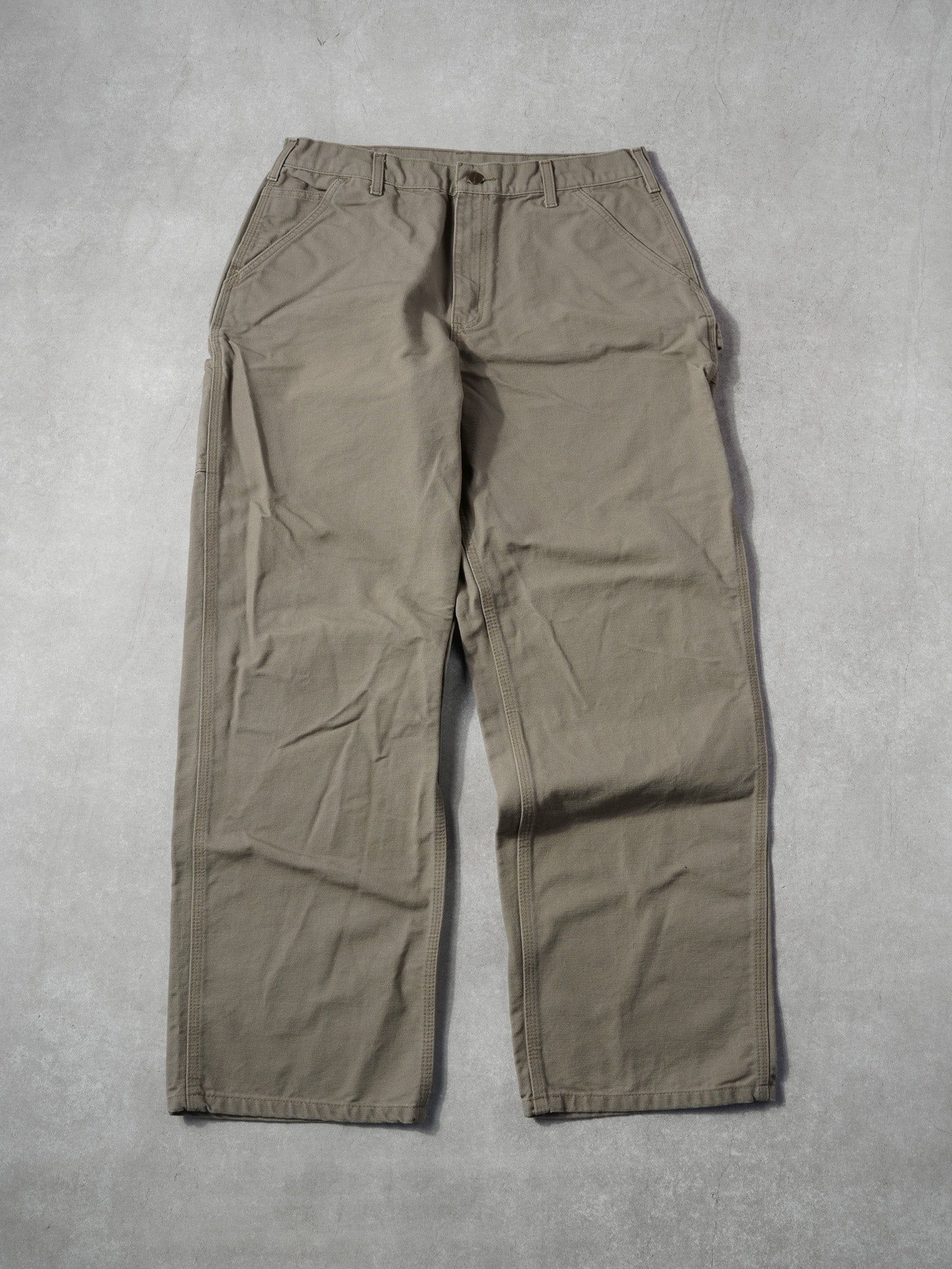 Vintage 90s Beige Carhartt Carpenter Pants (34x31)