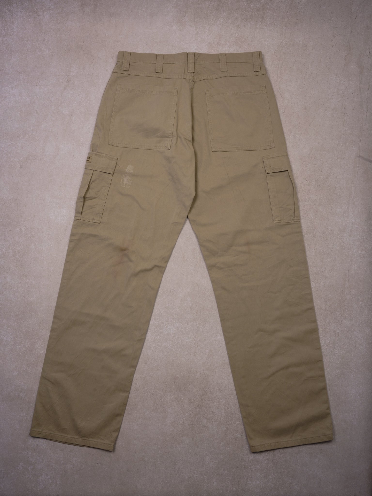 Vintage 90s Beige Wranglers Cargo Workwear Pants (36x35)