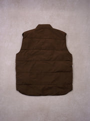 Vintage 90s Brown Cabela's Outdoor Gear Puffer Fleece Lined Vest (L)