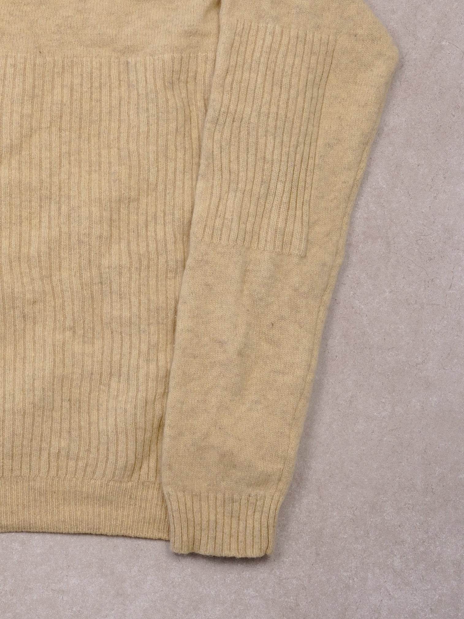 Vintage 90s Cream Fieldgear Lambs Wool Patterned Crewneck (L)