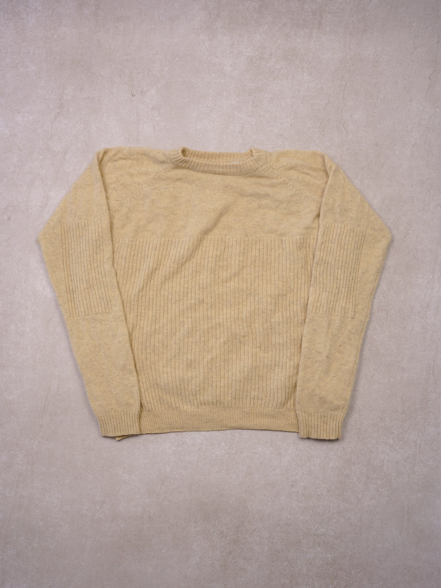 Vintage 90s Cream Fieldgear Lambs Wool Patterned Crewneck (L)