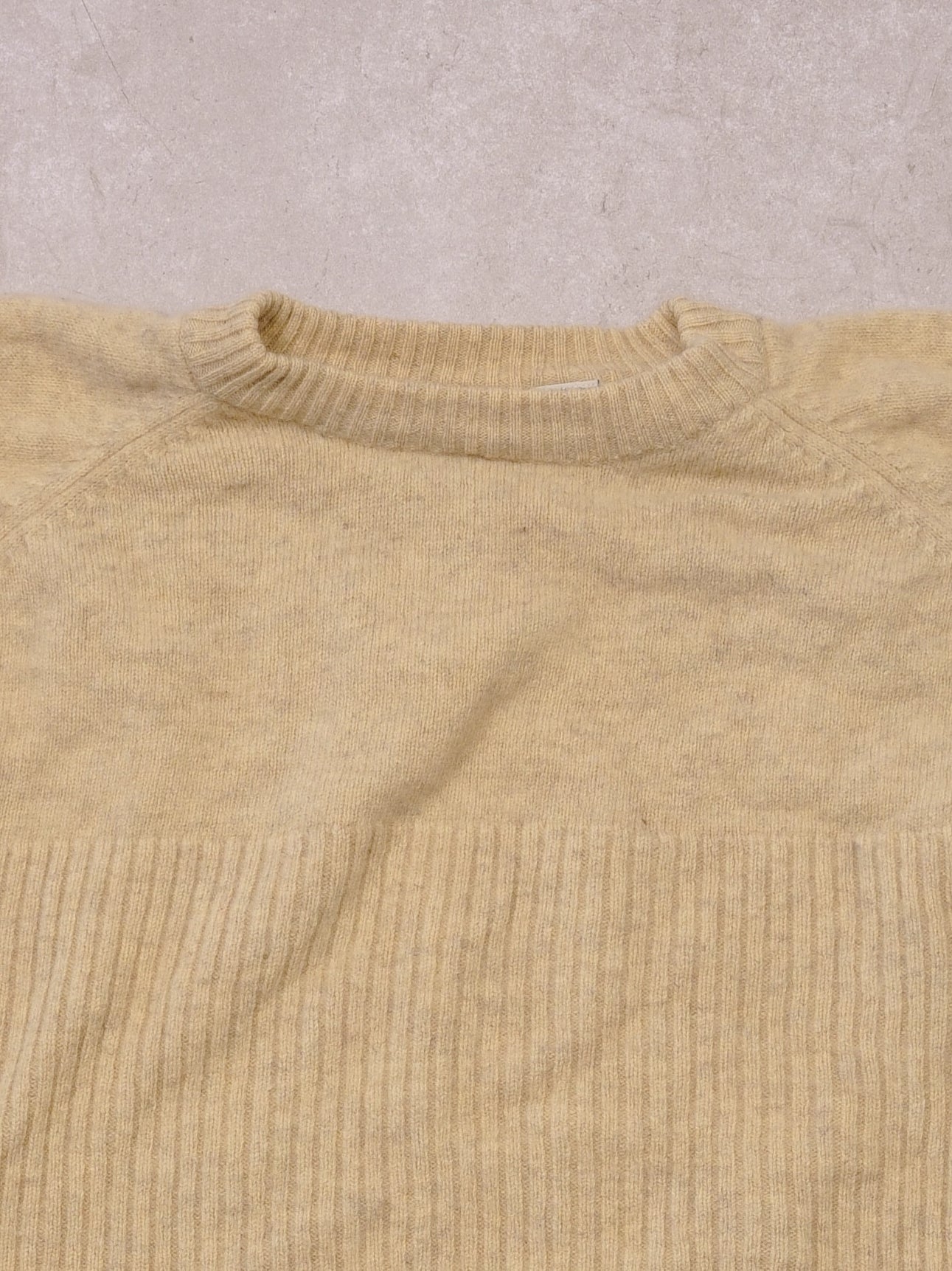 Vintage 90s Cream Fieldgear Lambs Wool Patterned Crewneck (L)