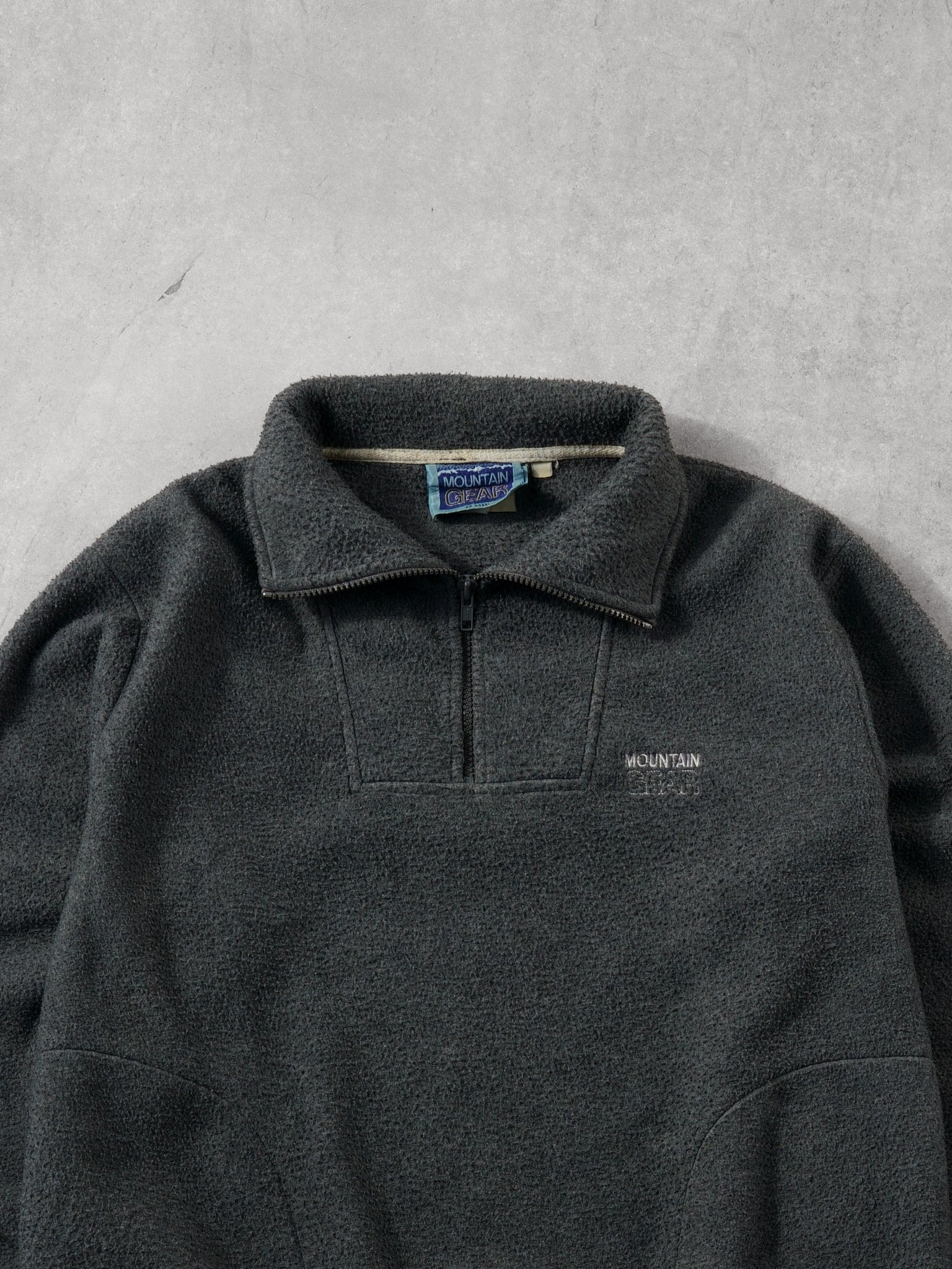 Vintage 90s Grey Mountain Gear Collared Fleece 1/4 Zip Up (L)