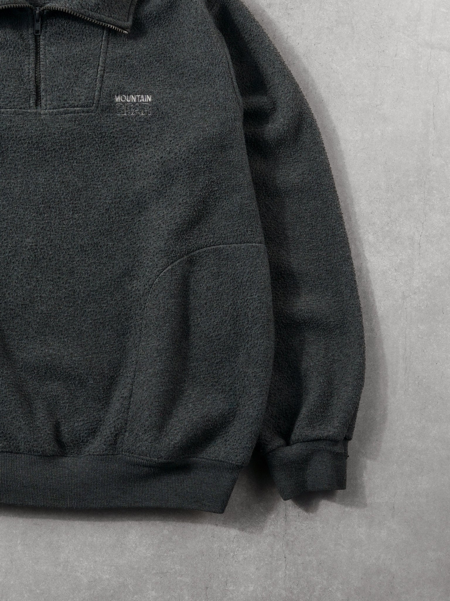 Vintage 90s Grey Mountain Gear Collared Fleece 1/4 Zip Up (L)