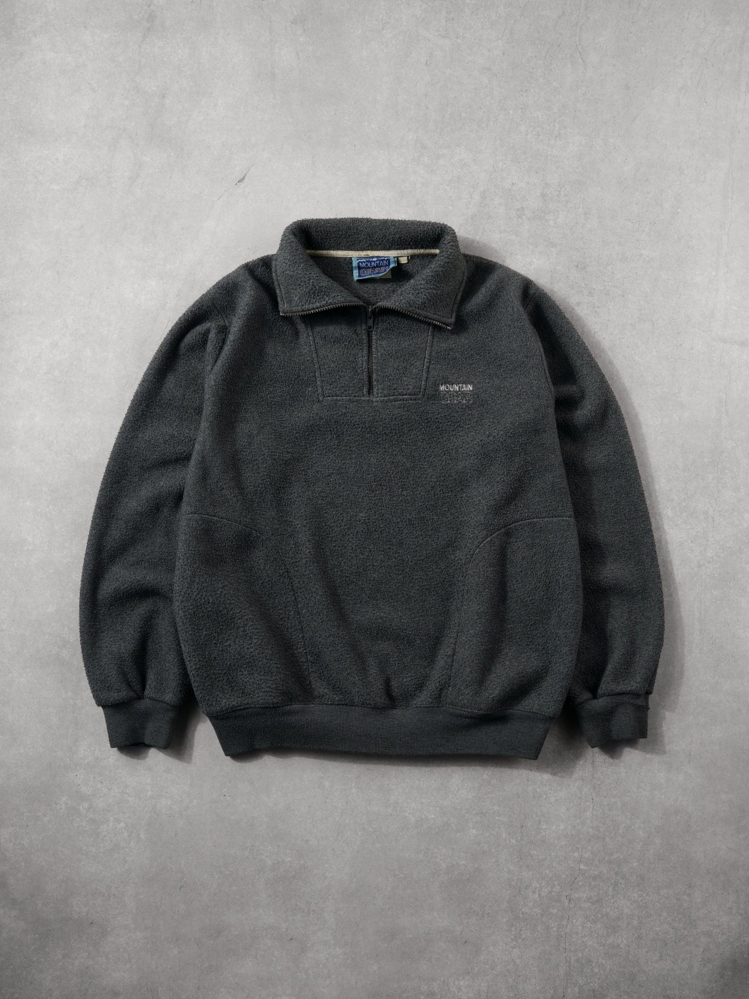 Vintage 90s Grey Mountain Gear Collared Fleece 1/4 Zip Up (L)