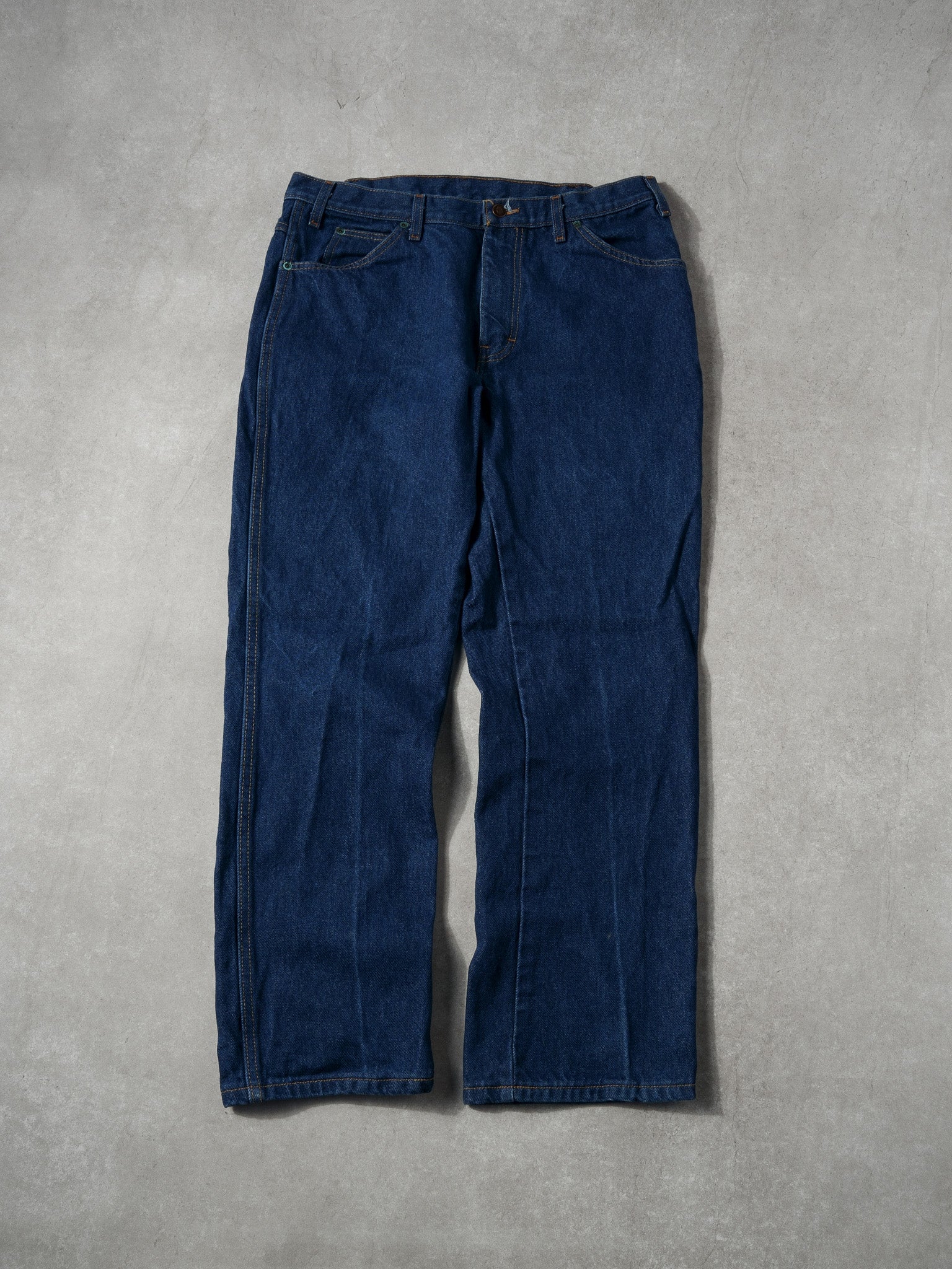 Vintage 90s Dark Blue Dickies Straight Denim Jeans (36x30)