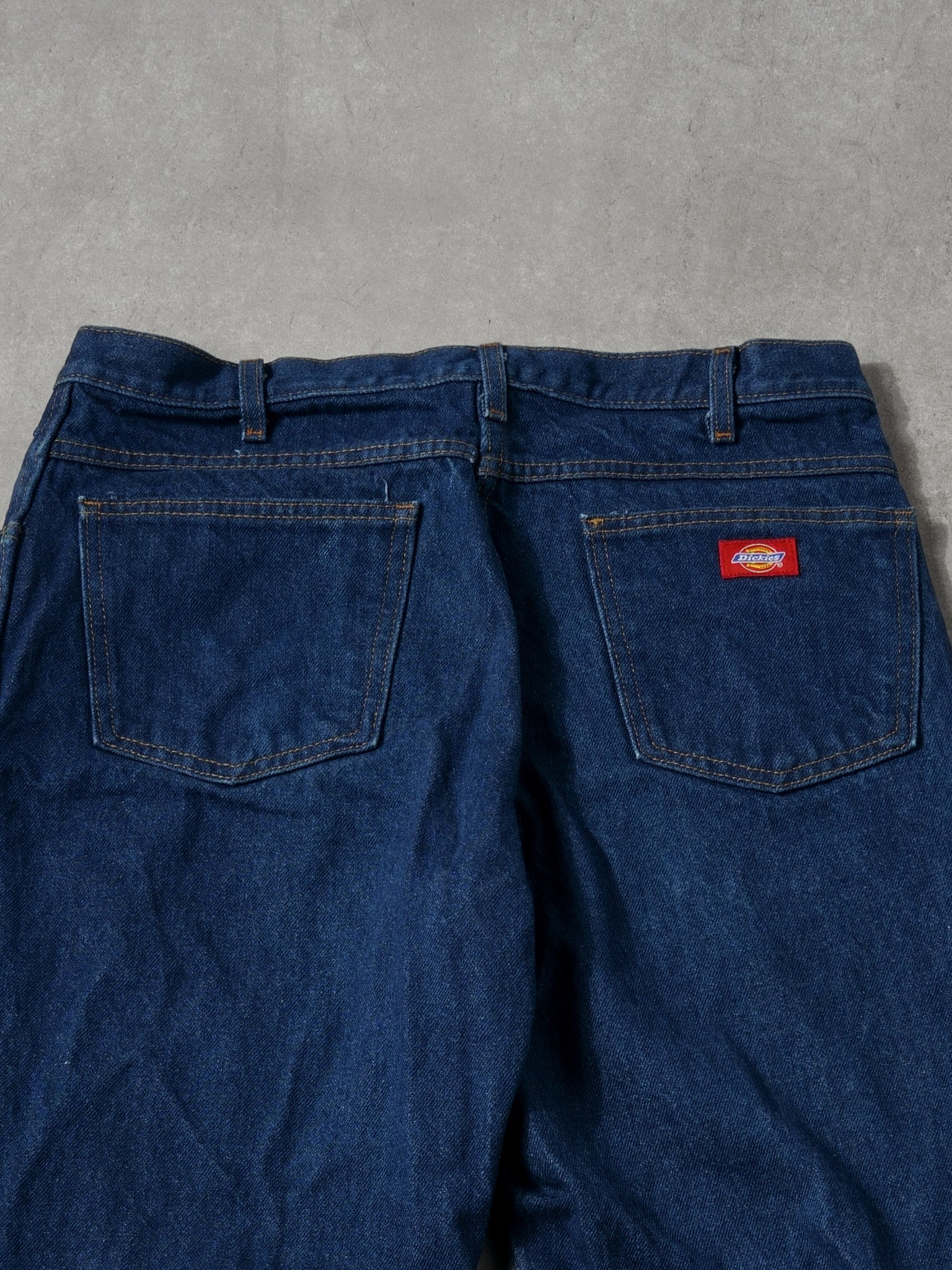 Vintage 90s Dark Blue Dickies Straight Denim Jeans (36x30)