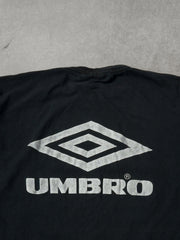 Vintage 96' Washed Black UEFA Euro 96 Soccer Umbro Graphic Tee (L)