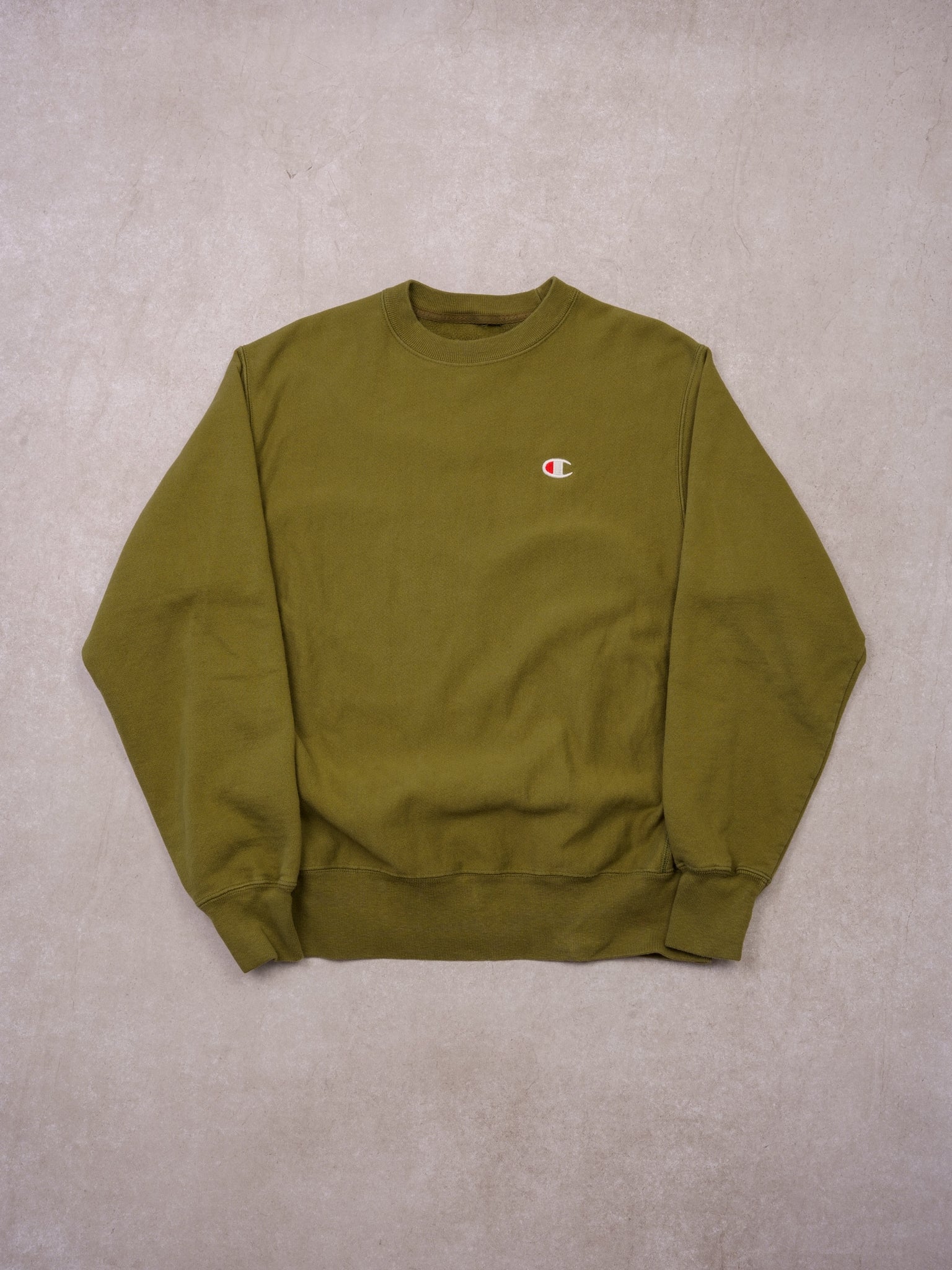 Vintage Juniper Green Champion Reverse Weave Crewneck (M/L)