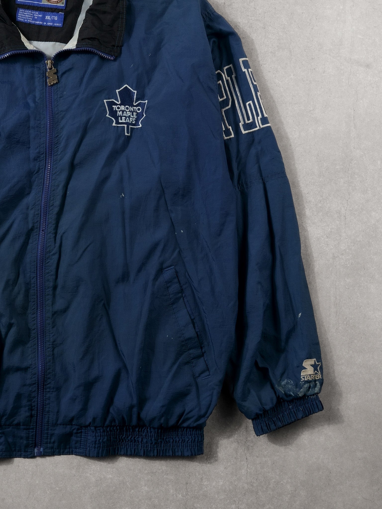 Vintage 90s Blue Toronto Maple Leafs NHL Starters Jacket (XXL