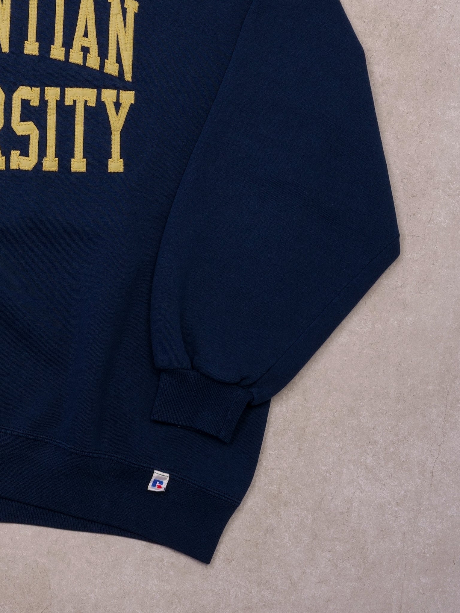 Vintage 90s Navy Blue Laurentian University Embroidered Crewneck (L/XL)