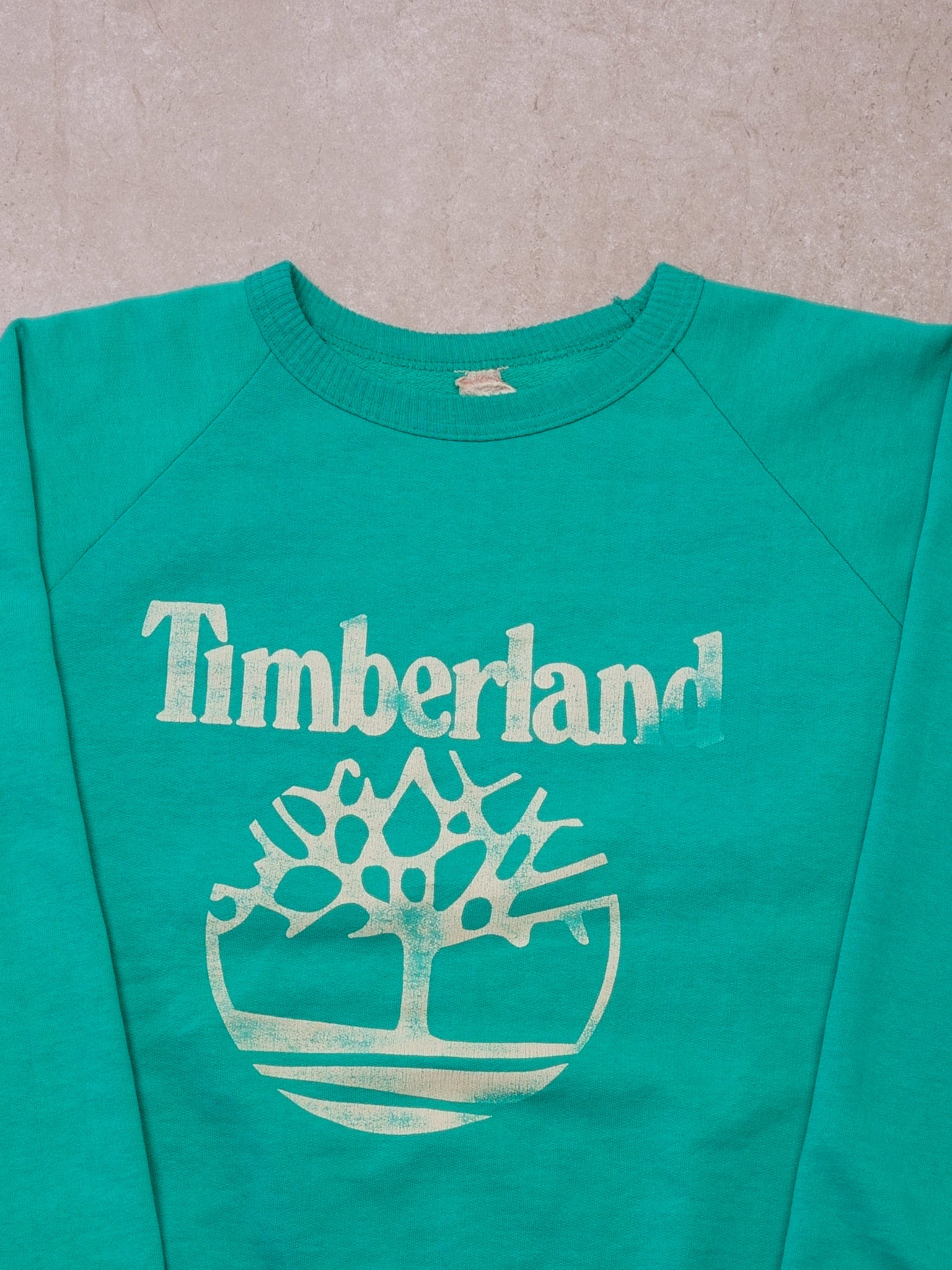 Vintage Aqua Timberland Emblem Crewneck (M/L)