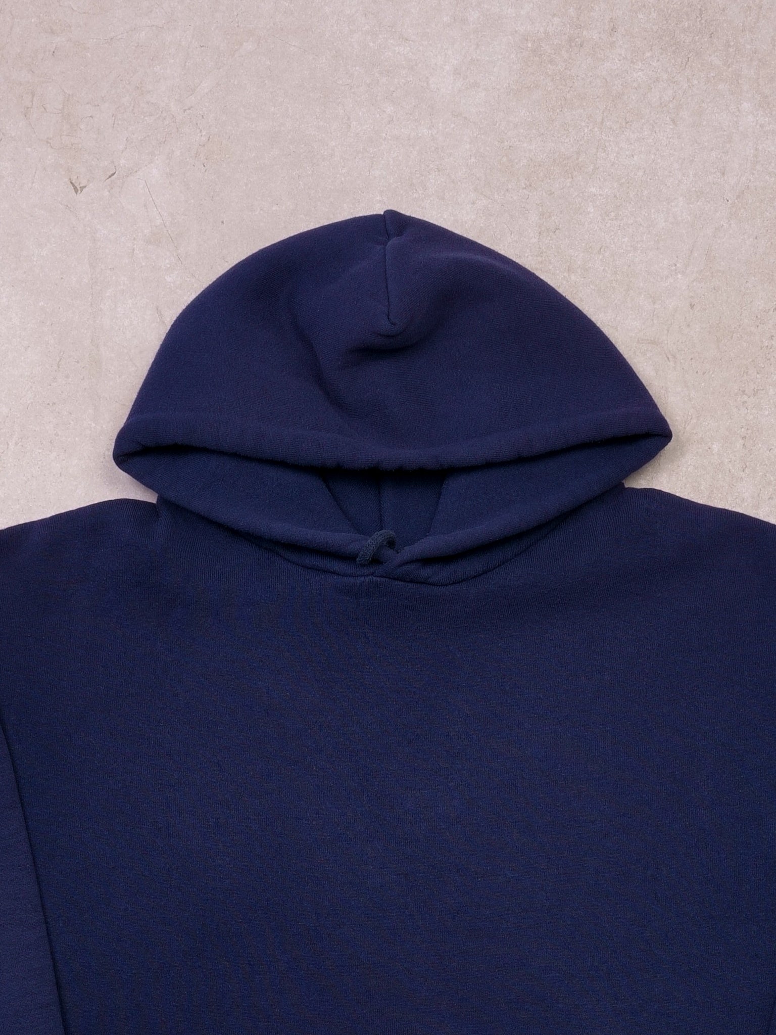 Vintage 90s Navy Blue Russell Athletics Blank Hoodie (M)