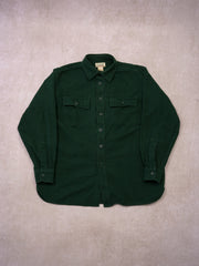 Vintage 90s Oak green LL Bean Reuglar Collared Button Up (L)