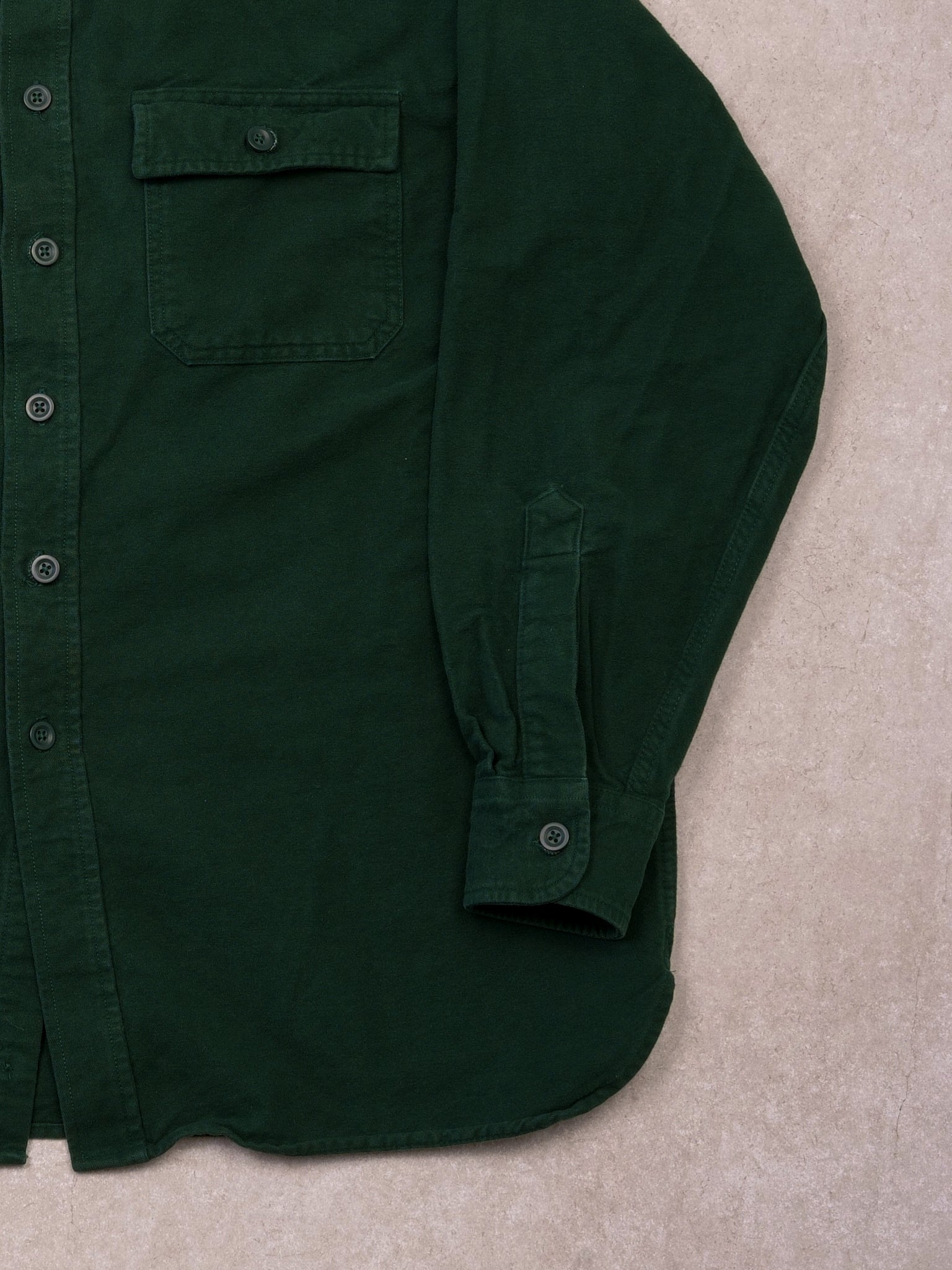 Vintage 90s Oak green LL Bean Reuglar Collared Button Up (L)