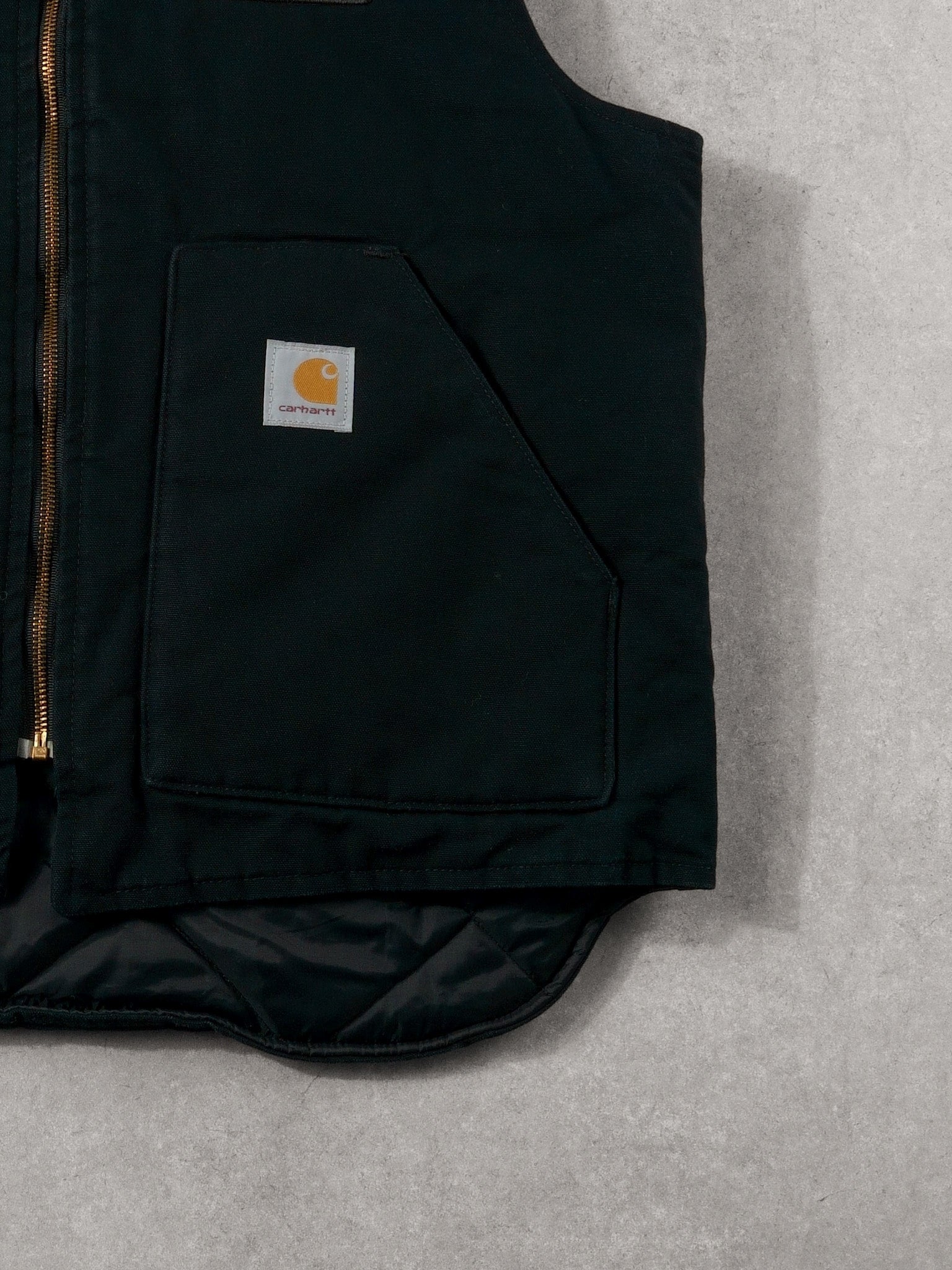 Vintage 90s Black Carhartt Dewalt x Concord Hardware Workwear Vest (L)