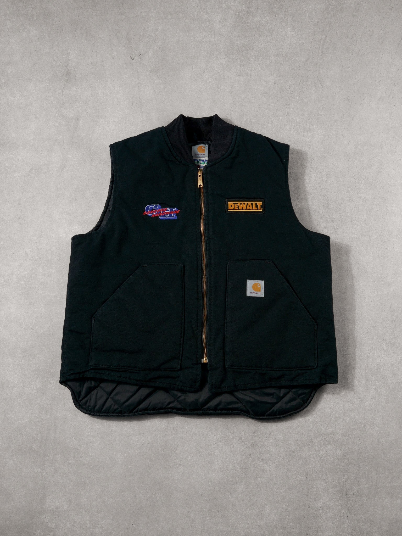 Carhartt ベスト 90s Vintage 90s Black Carhartt Dewalt x Concord Hardware Workwear Vest
