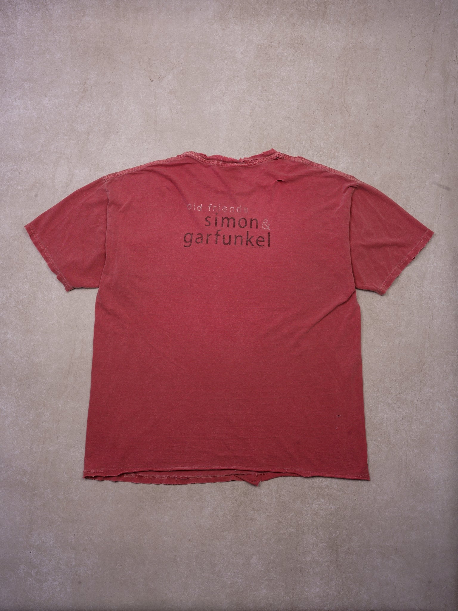 Vintage Faded Red "Old friends Simon & Garfunkel" Graphic Tee