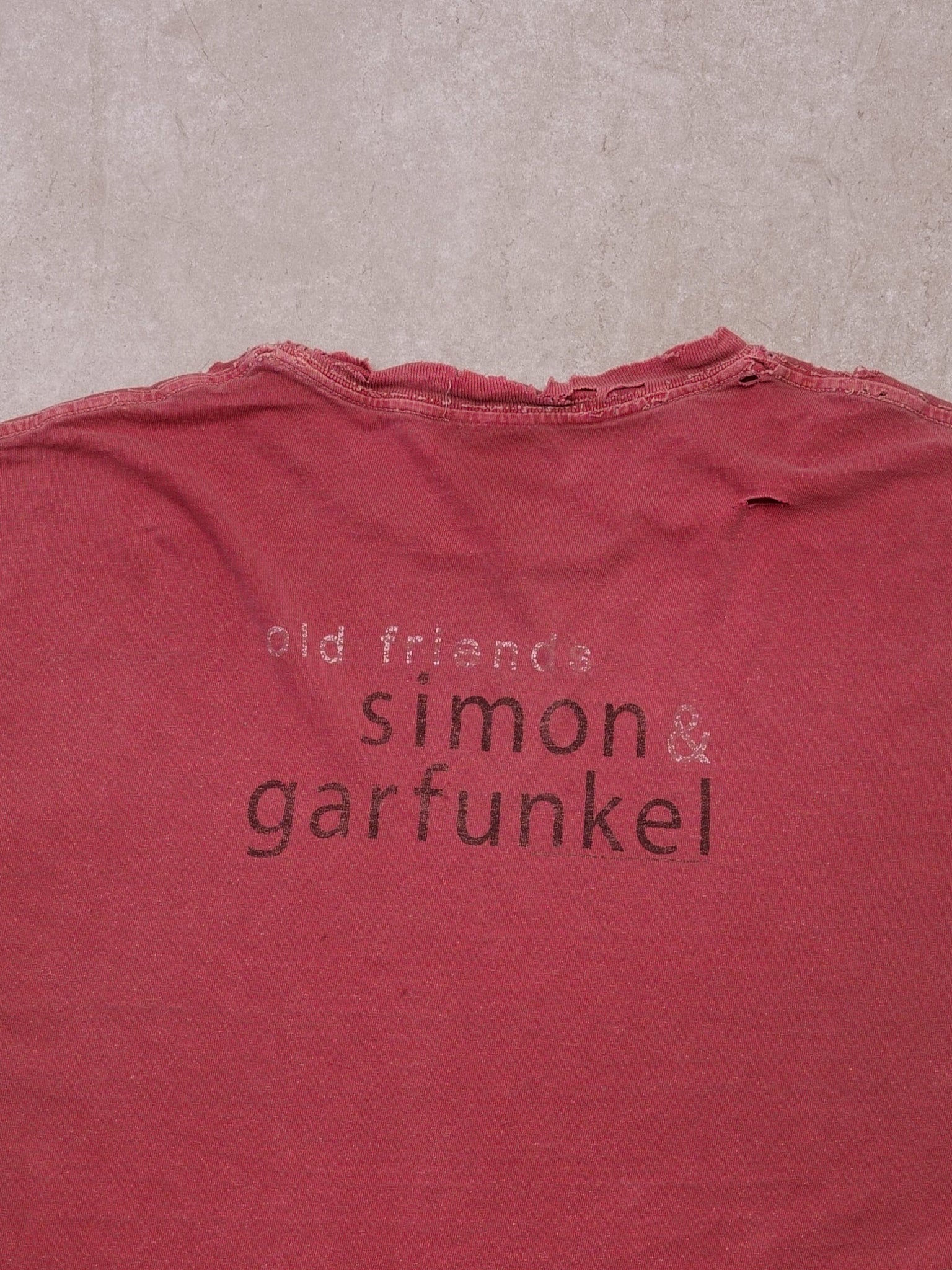 Vintage Faded Red "Old friends Simon & Garfunkel" Graphic Tee