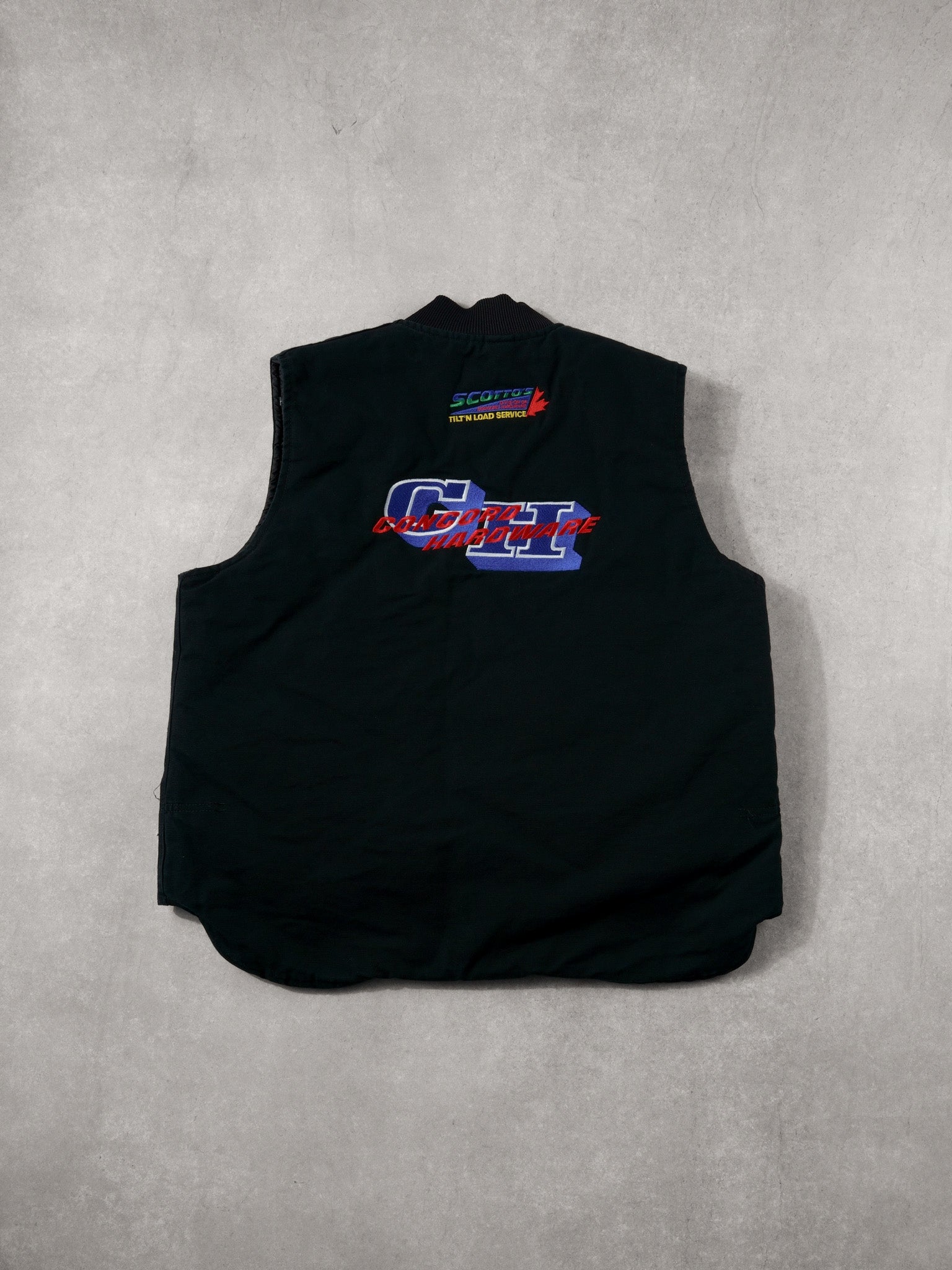 Vintage 90s Black Carhartt Dewalt x Concord Hardware Workwear Vest