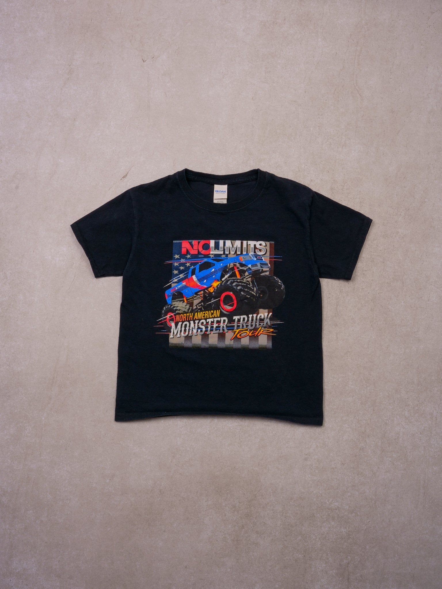 Vintage Black No Limits Monster Trucks Graphic Tee (XS)