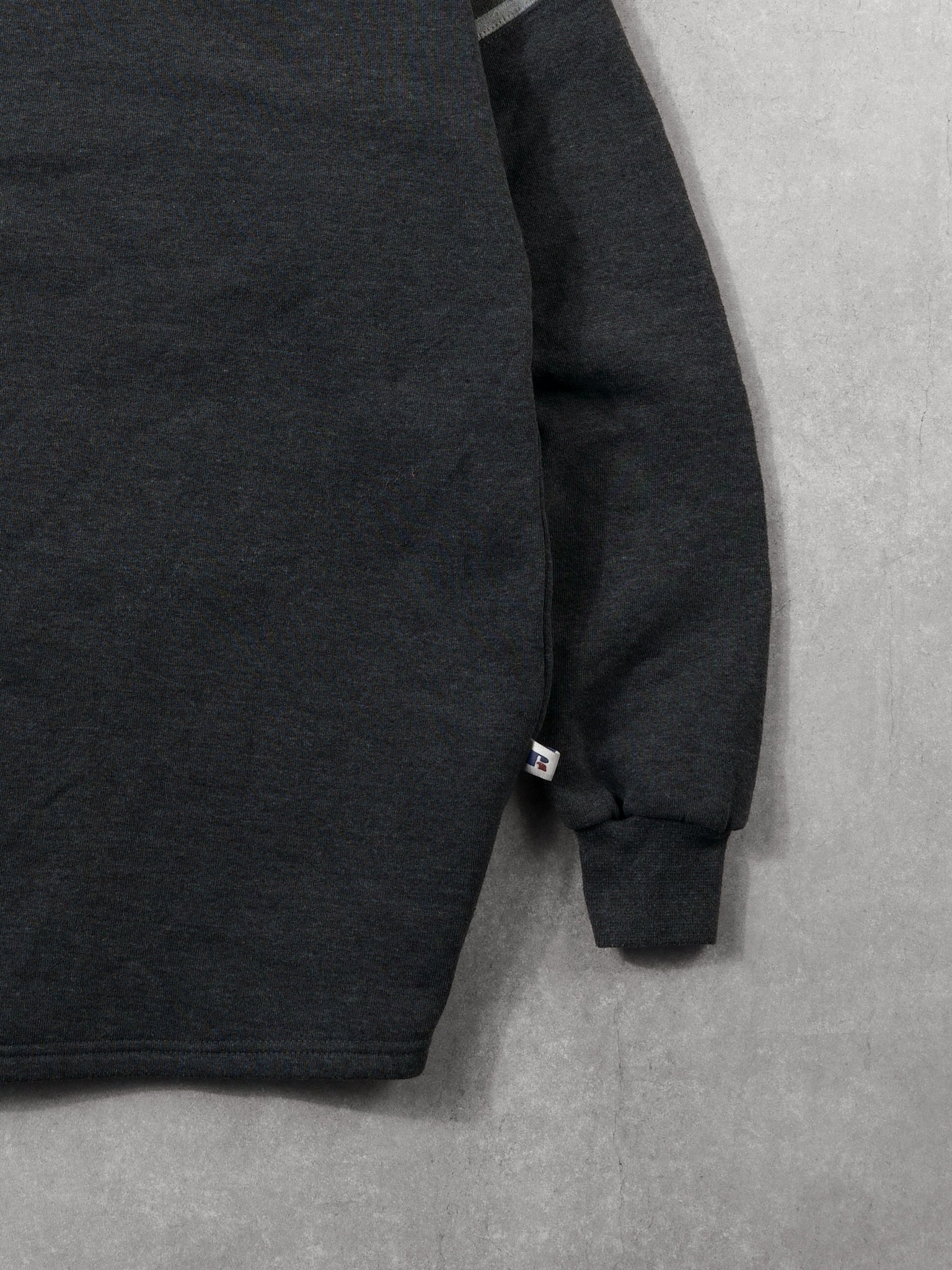 Vintage 90 Grey And White Russell Athletics Crewneck (M)